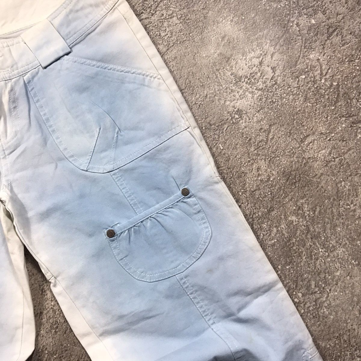 Vintage Y2K Baggy Distressed Cargo Pants Thrashed Streetwear Logo 27 Size 27" / US 4 / IT 40 - 4 Thumbnail