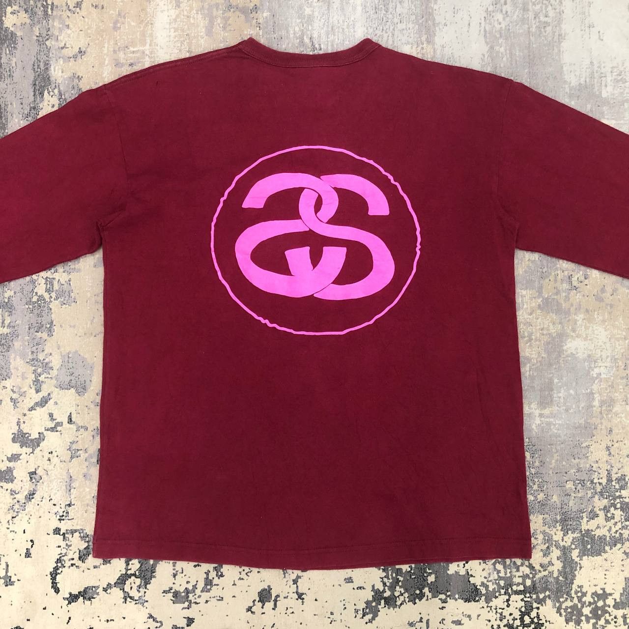 Stussy × Vintage T490 90s STUSSY BiG LOGO LONG SLEEVE TEE Size US M / EU 48-50 / 2 - 2 Thumbnail
