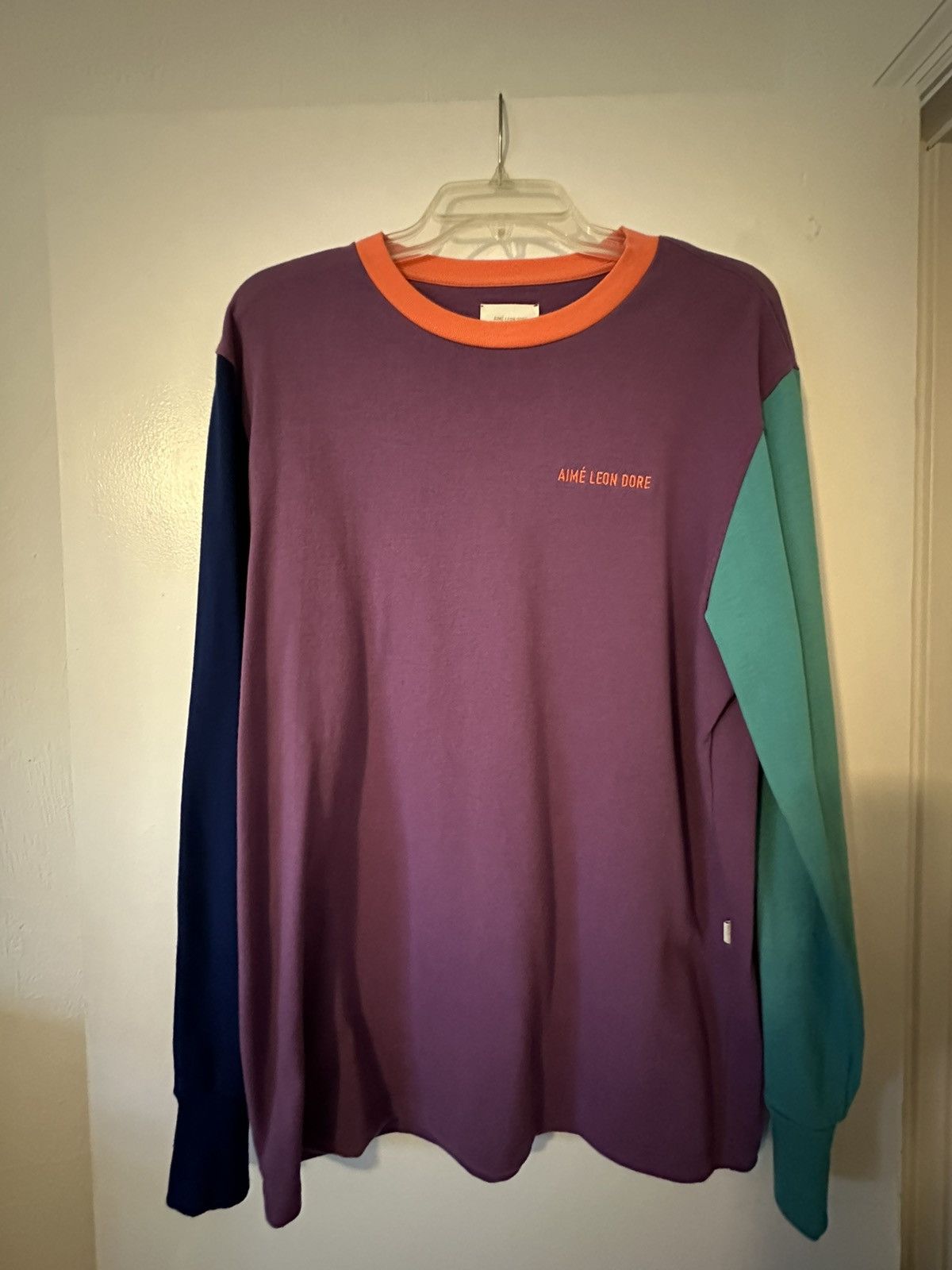 Aime Leon Dore Logo-Embroidered Colour-Block Cotton-Jersey T-Shirt Size US M / EU 48-50 / 2 - 1 Thumbnail