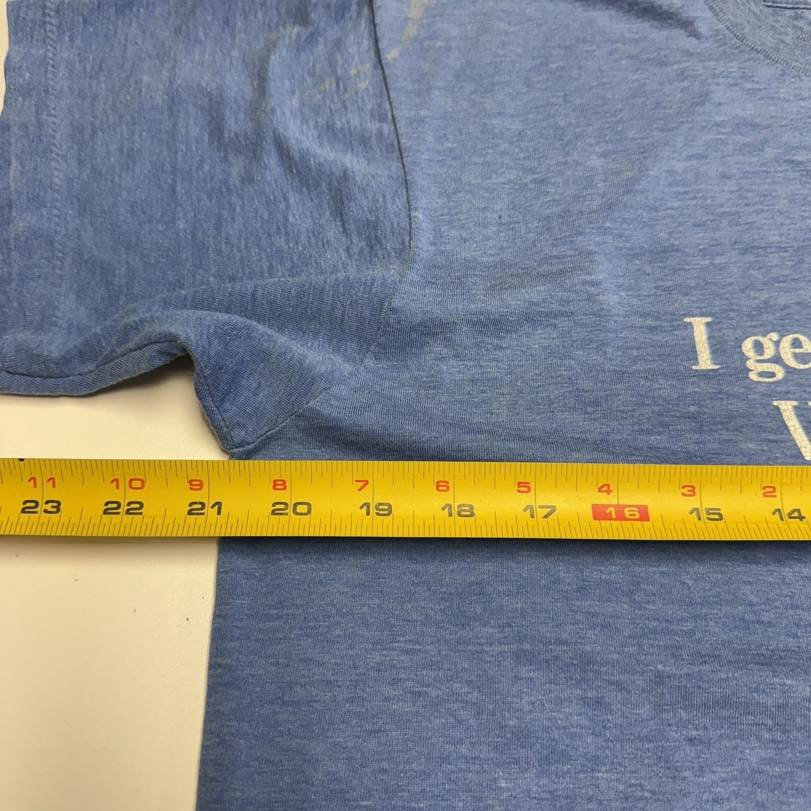 Vintage Vintage 80s T Shirt Mens XL Blue Funny Saying Weekly Pay Size US XL / EU 56 / 4 - 10 Thumbnail