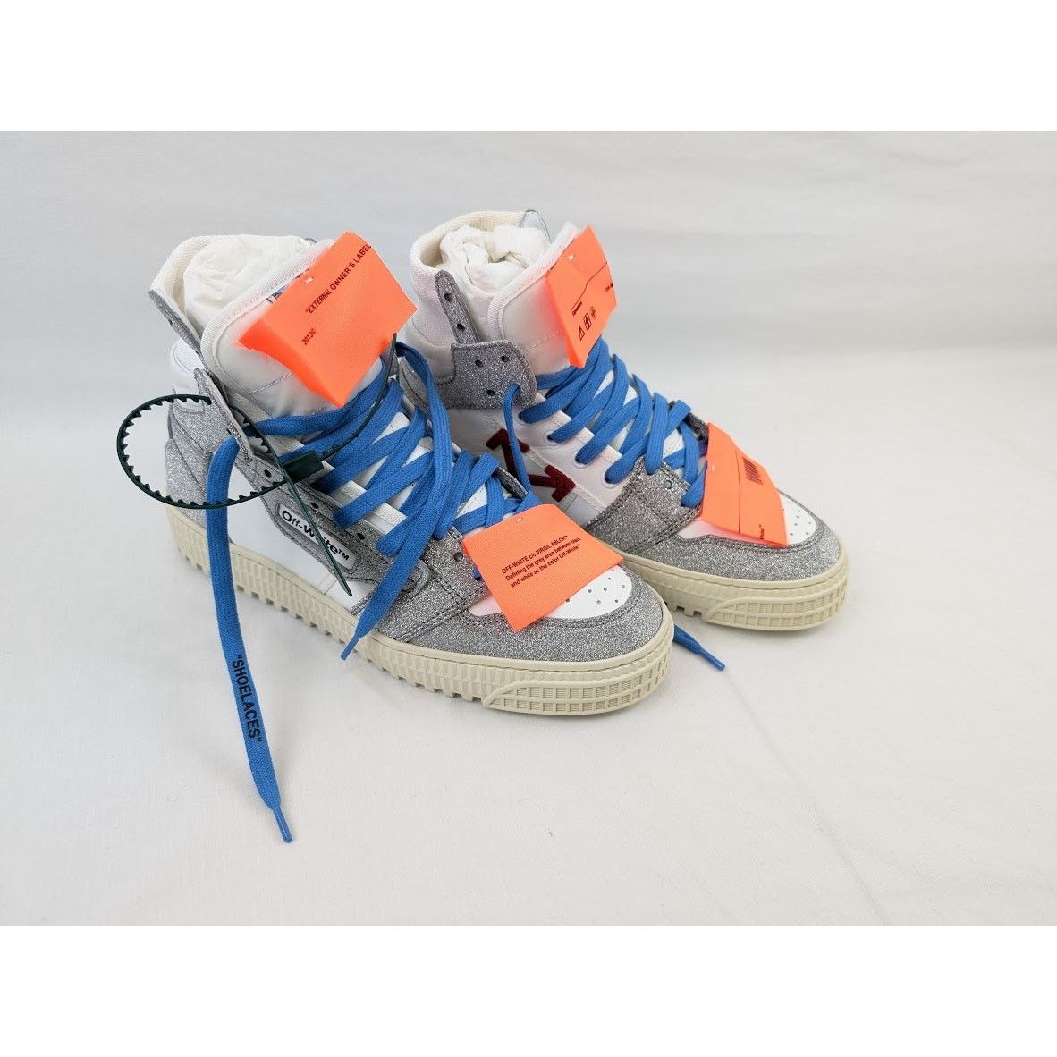 Off-White o1rshd1 3.0 Off Court Special Glitter Hi Top Sneakers Size US 8 / IT 38 - 10 Thumbnail
