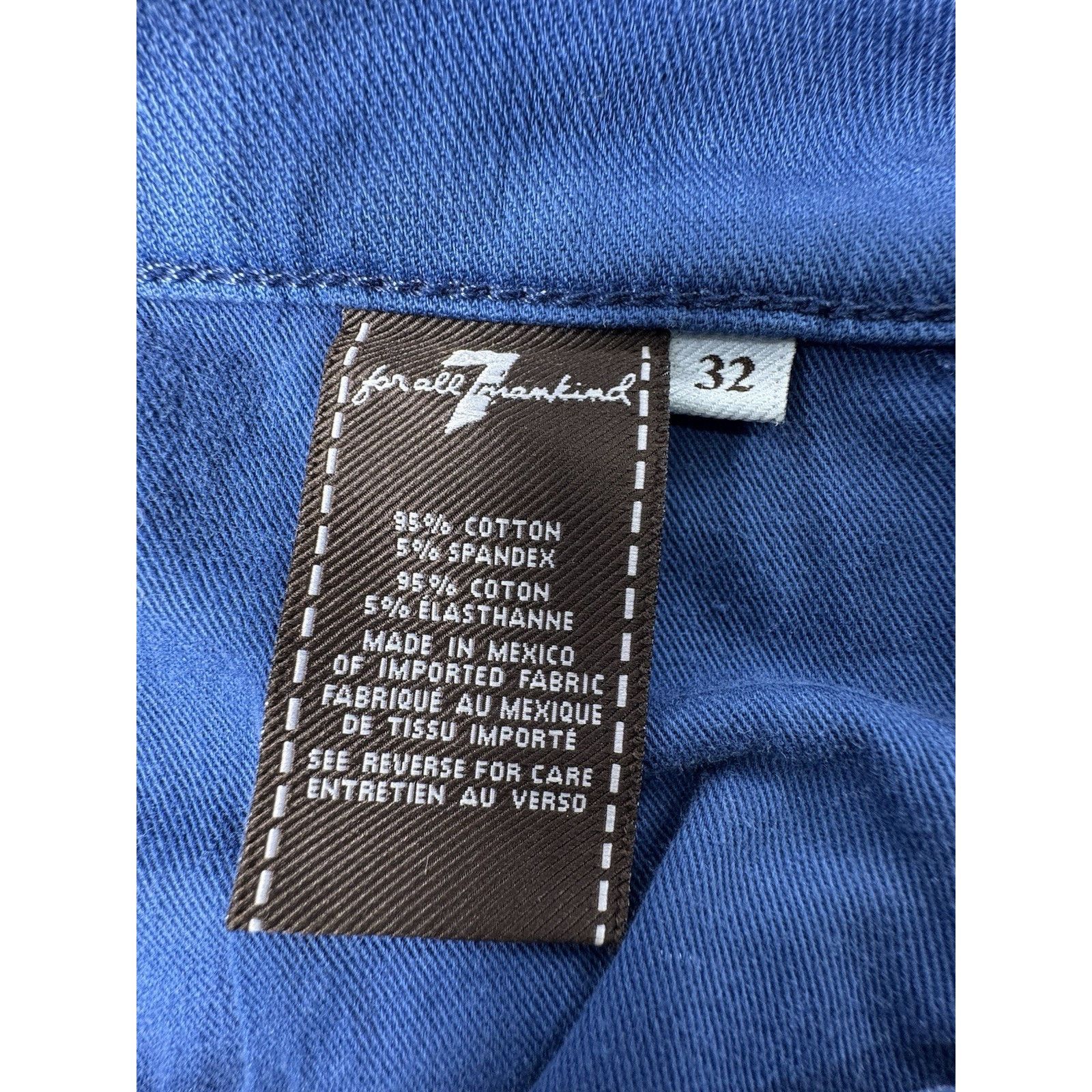 7 For All Mankind 7 For All Mankind Slimmy Jeans 32x33 Blue Slim Fit Stretch Size US 32 / EU 48 - 8 Thumbnail