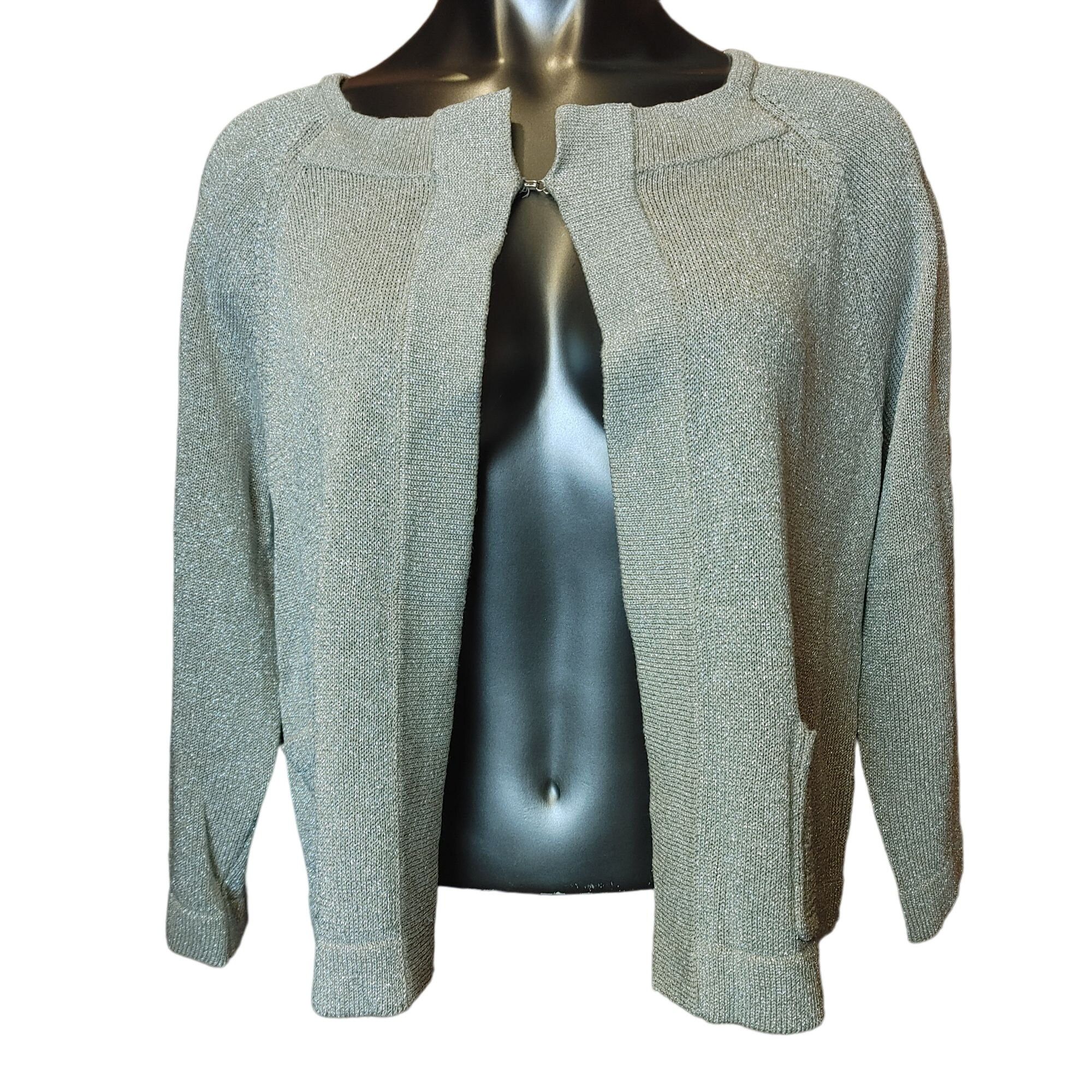 Talbots Talbots Woman's Light Green Open Front Long Sleeve Linen Car Size XL / US 12-14 / IT 48-50 - 1 Thumbnail