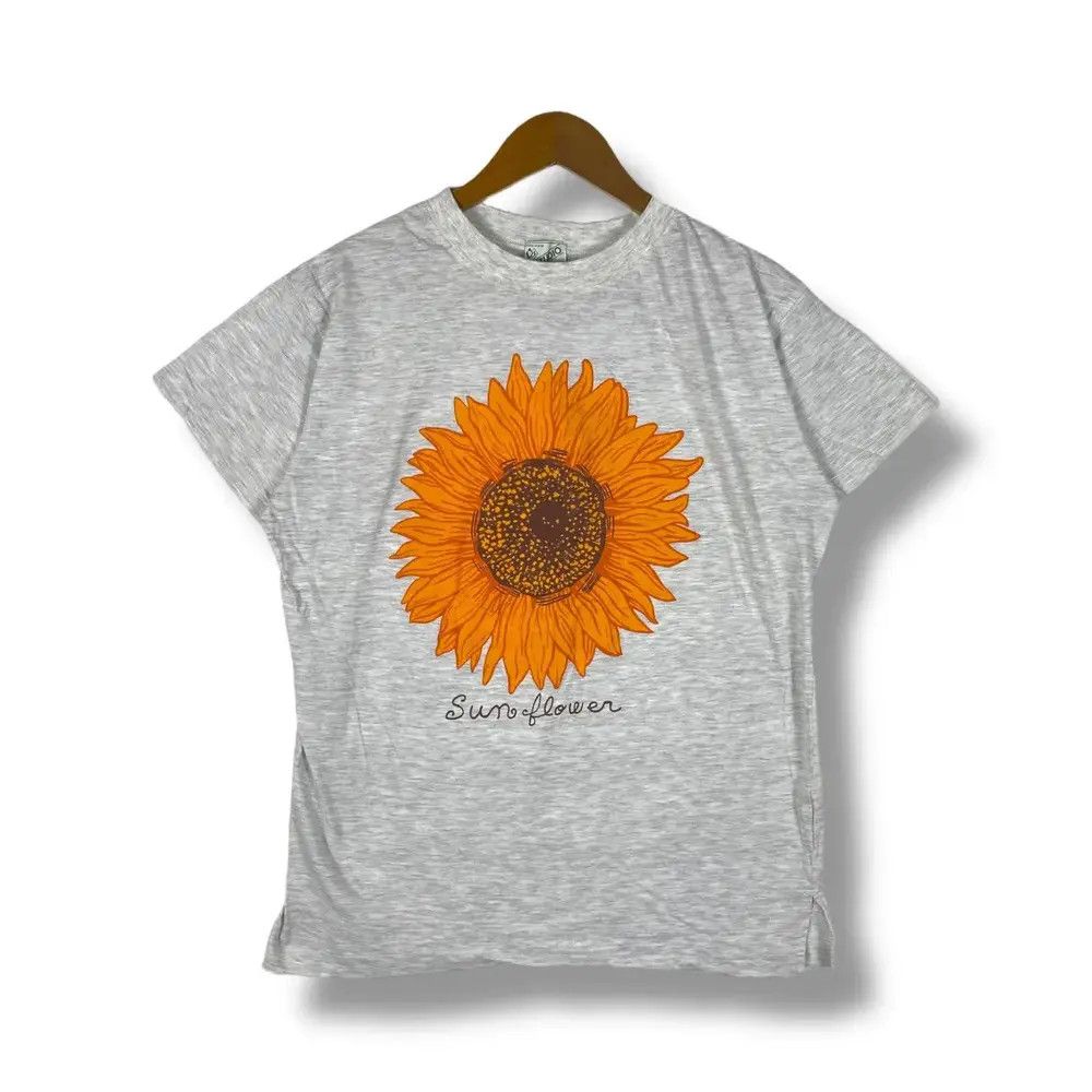 Vintage Vintage 90's SUNFLOWER Art Graphic Tee Shirt Medium Size Size M / US 6-8 / IT 42-44 - 1 Thumbnail
