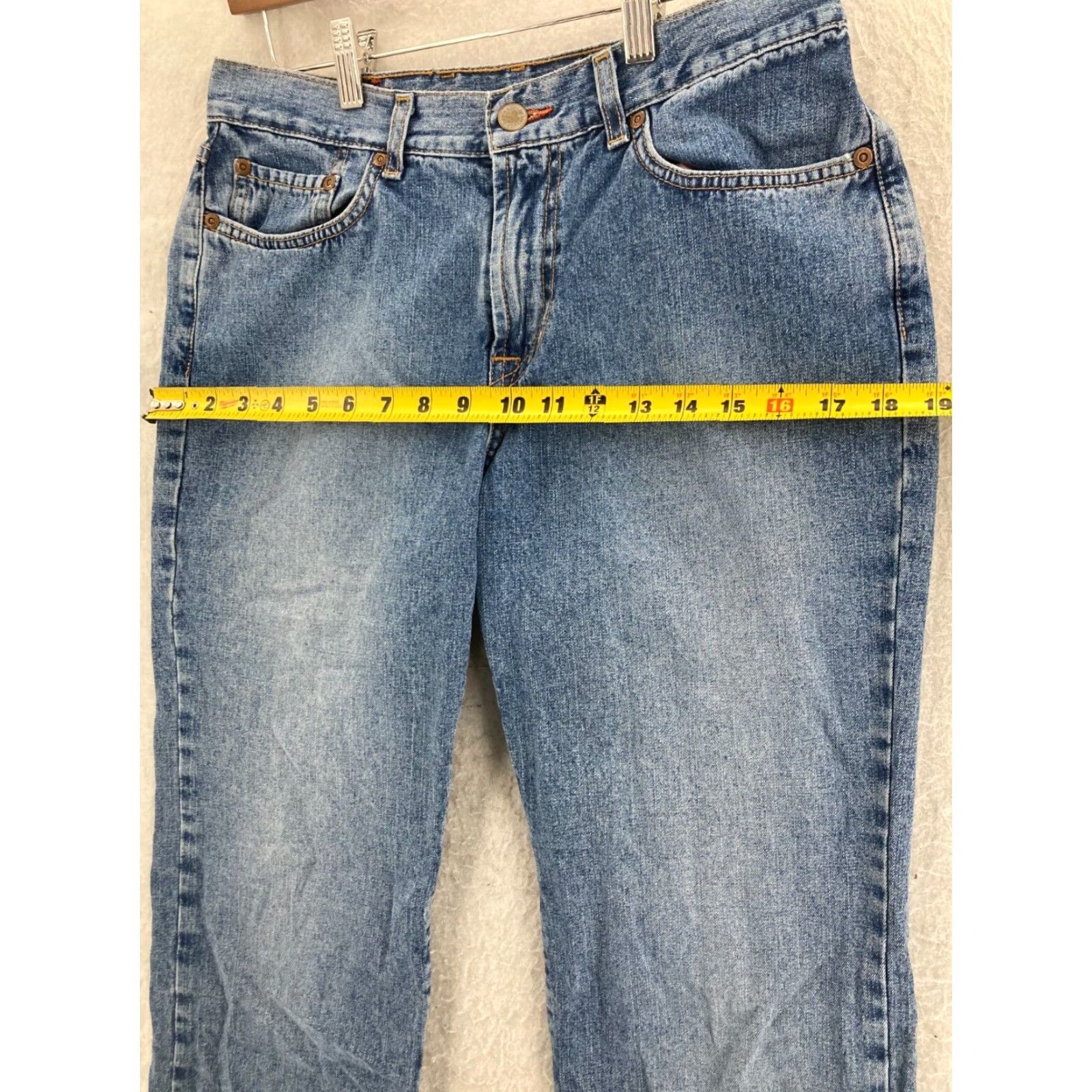 Lucky Brand VINTAGE Lucky Brand Jeans Womens 12/31 Denim Blue 5-Pocket Classic Fit 31in Inseam, USA Made Dungarees Size 34" / US 12 / IT 48 - 3 Thumbnail