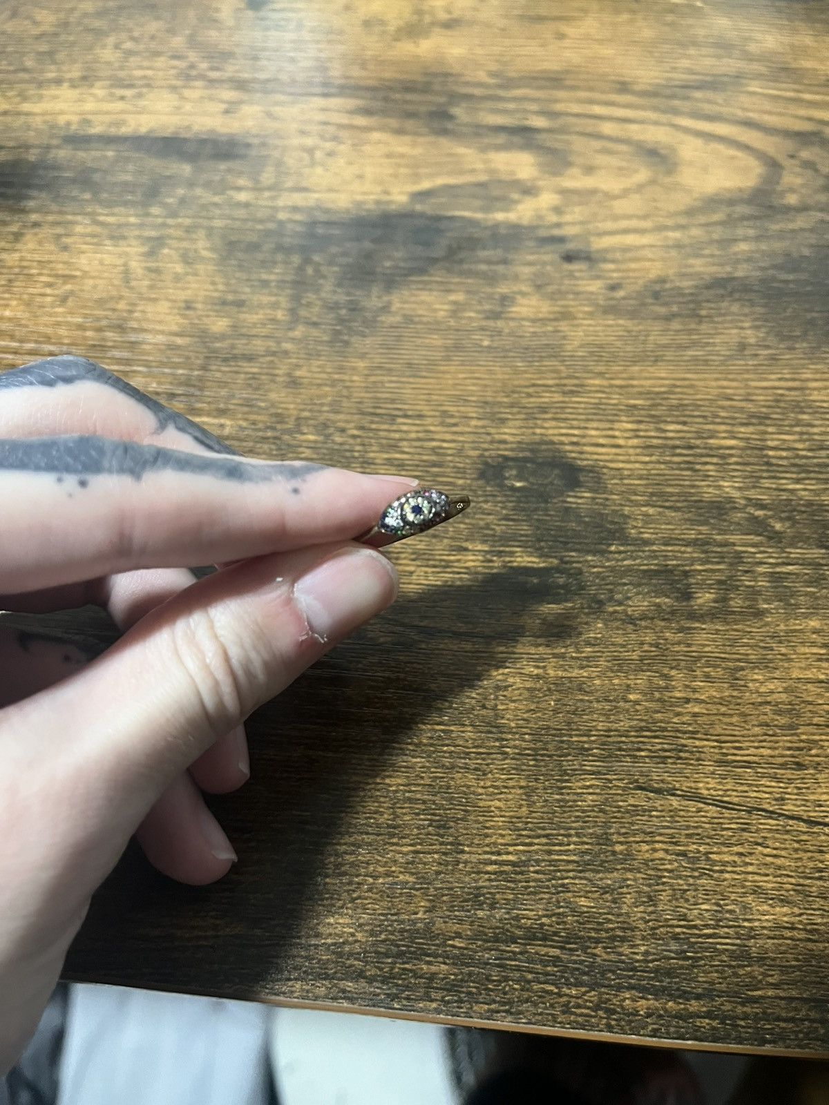 Other Gold stone evil eye ring Size ONE SIZE - 1 Thumbnail