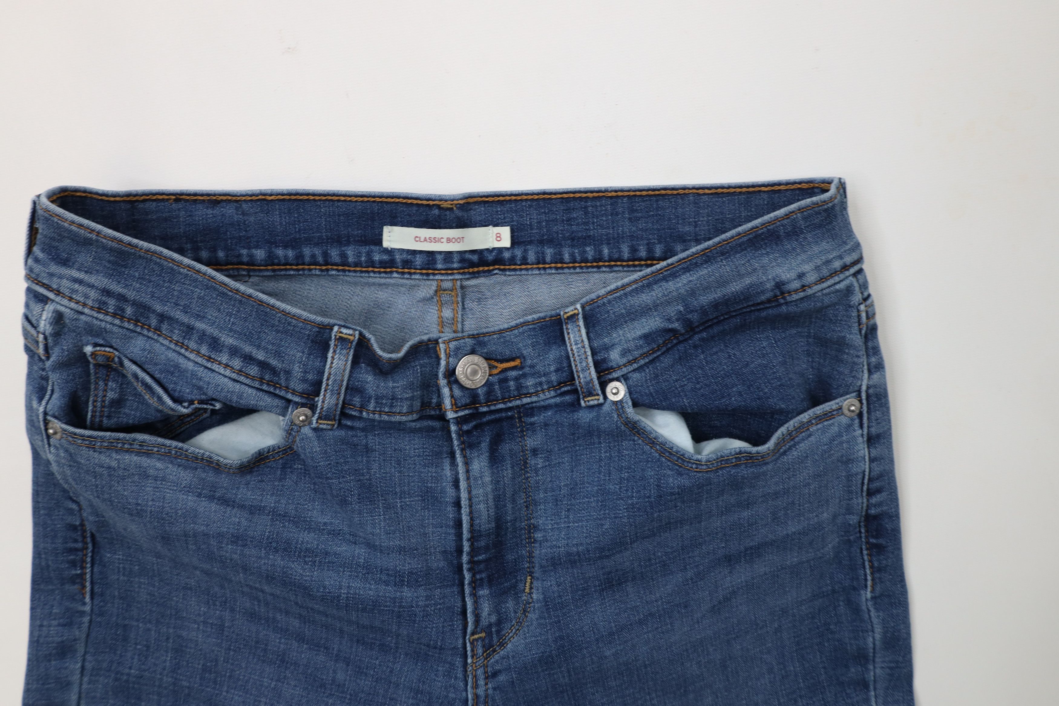 Levi's × Vintage Vintage Y2K Levis Stretch Flared Bootcut Denim Jeans Size 30" / US 8 / IT 44 - 6 Thumbnail