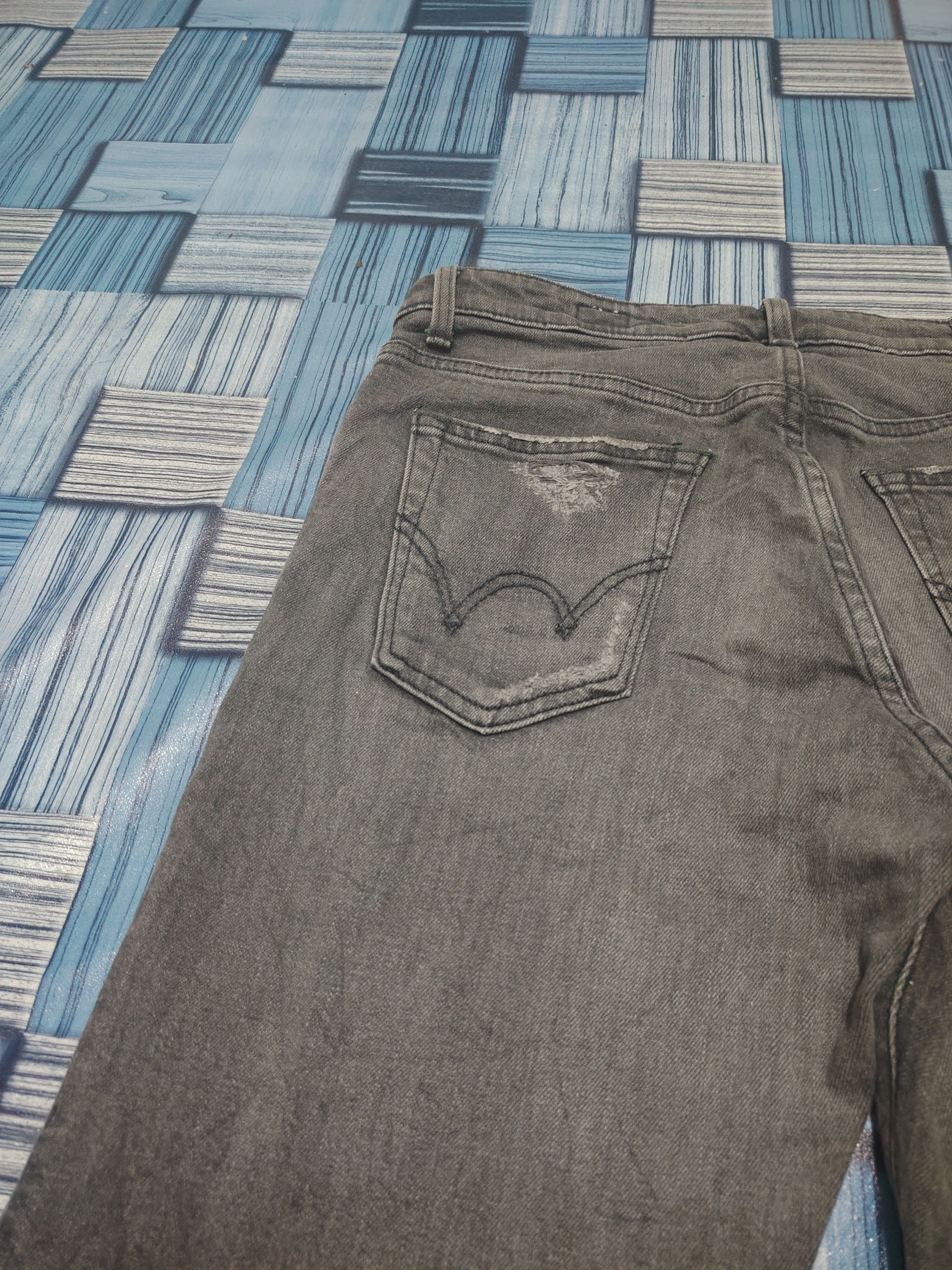 If Six Was Nine Japanese Edwin stretch Distressed Jeans Size US 31 - 21 Thumbnail