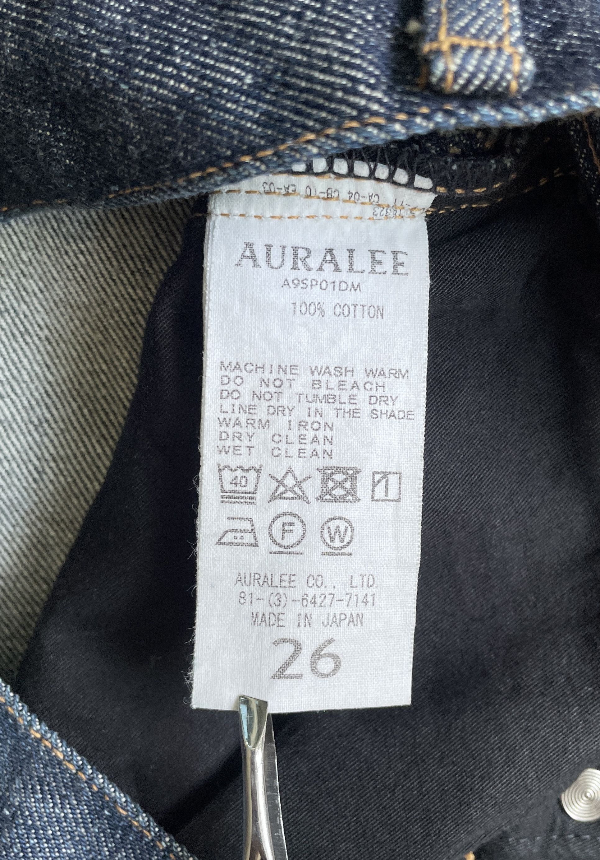 Auralee AURALEE Straight Leg Raw Denim Size US 27 - 4 Thumbnail