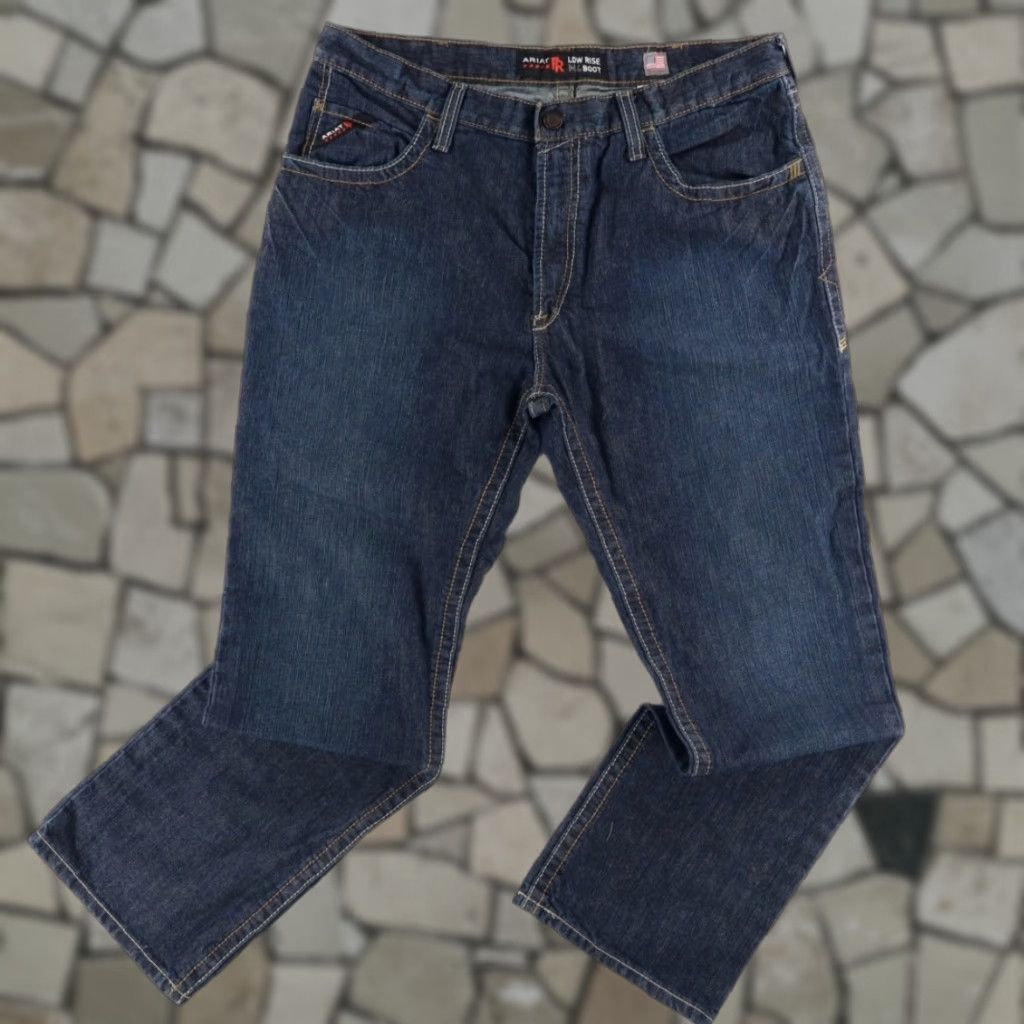 Ariat Ariat M4 FR Low Rise Boot Cotton Denim Jeans Pants Blue Men's 38 Shirts Jeans Pants Blue Mens Regular Fit 38 Denim 90s? Size US 38 / EU 54 - 1 Thumbnail