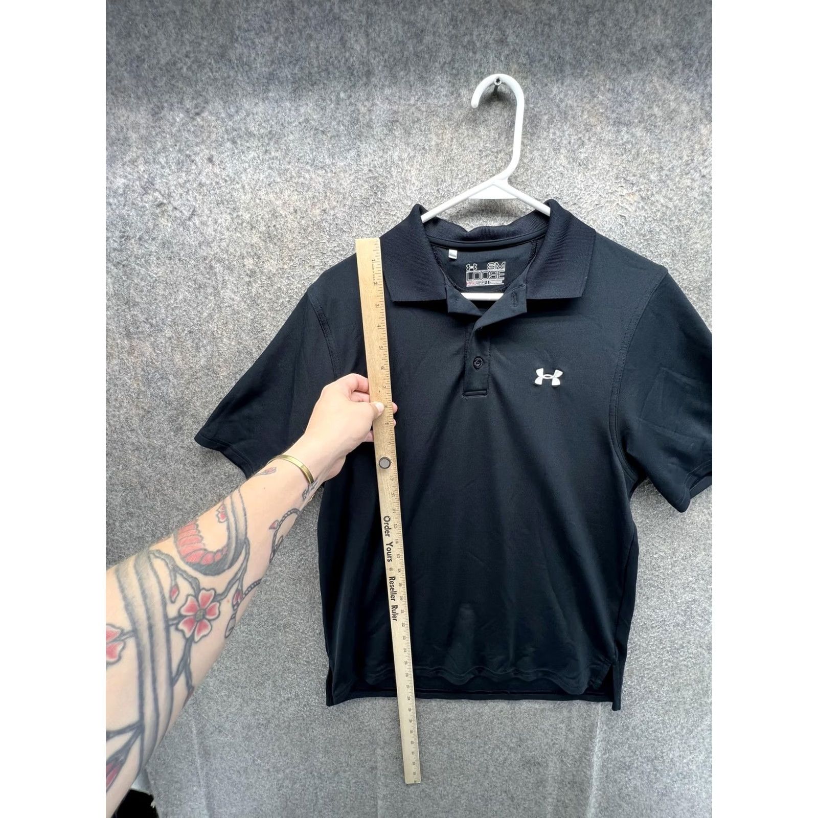 Under Armour Under Armour HeatGear Polo Shirt Mens Small Black Solid Golf Performance Stretch Polo Shirt Mens Small Black Size US S / EU 44-46 / 1 - 6 Thumbnail