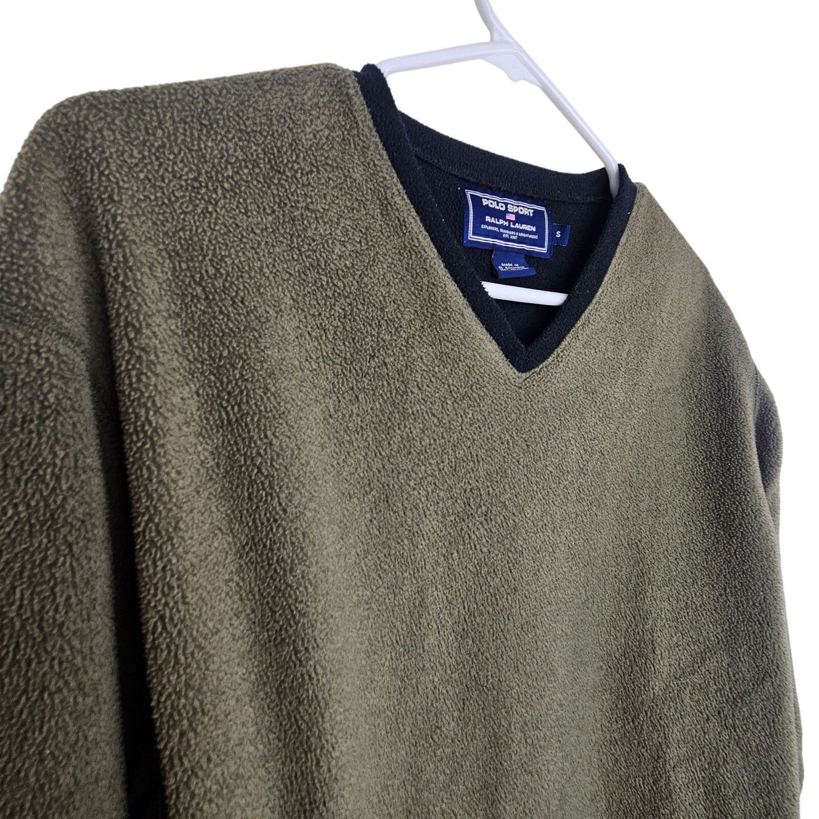 Polo Ralph Lauren Vintage Polo Sport Ralph Lauren Mens Fleece V-Neck Pullover Size S / US 4 / IT 40 - 5 Thumbnail