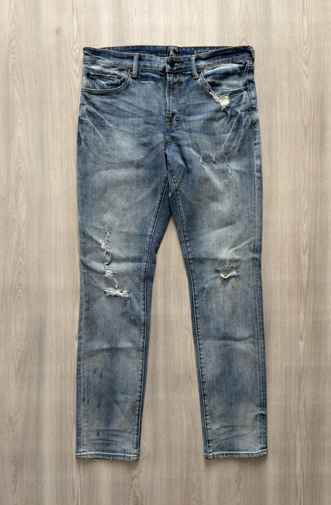 Prps PRPS Jeans Le Sabre Slim Tapered Color Blue Denim Sz 36 Size US 36 / EU 52 - 3 Thumbnail
