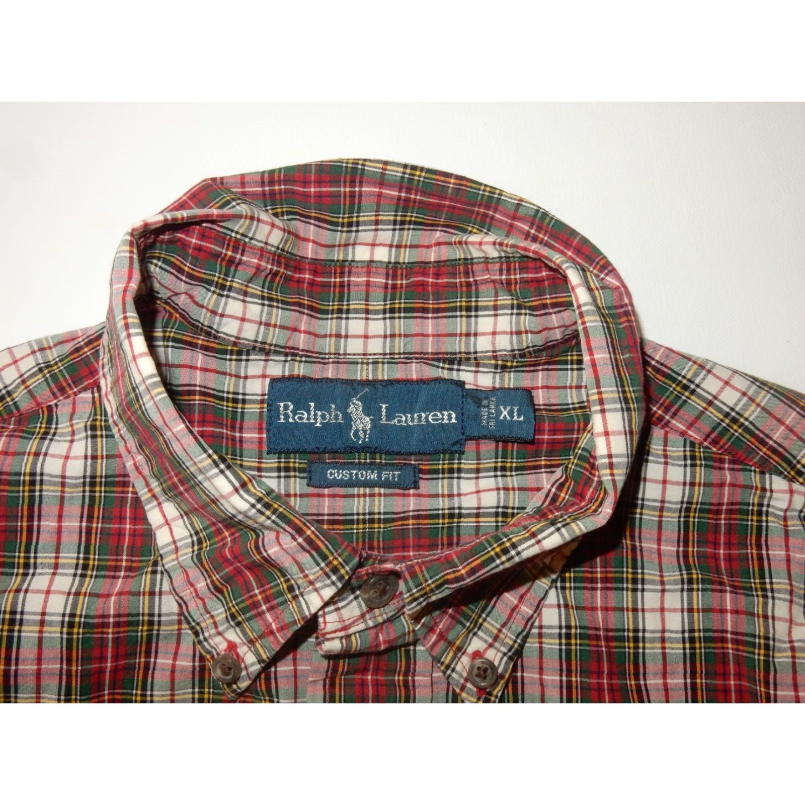 Polo Ralph Lauren Polo Ralph Lauren Shirt Button-Front Men XL Red Plaid Long Sleeve Cotton Custom Fit Size US XL / EU 56 / 4 - 4 Thumbnail