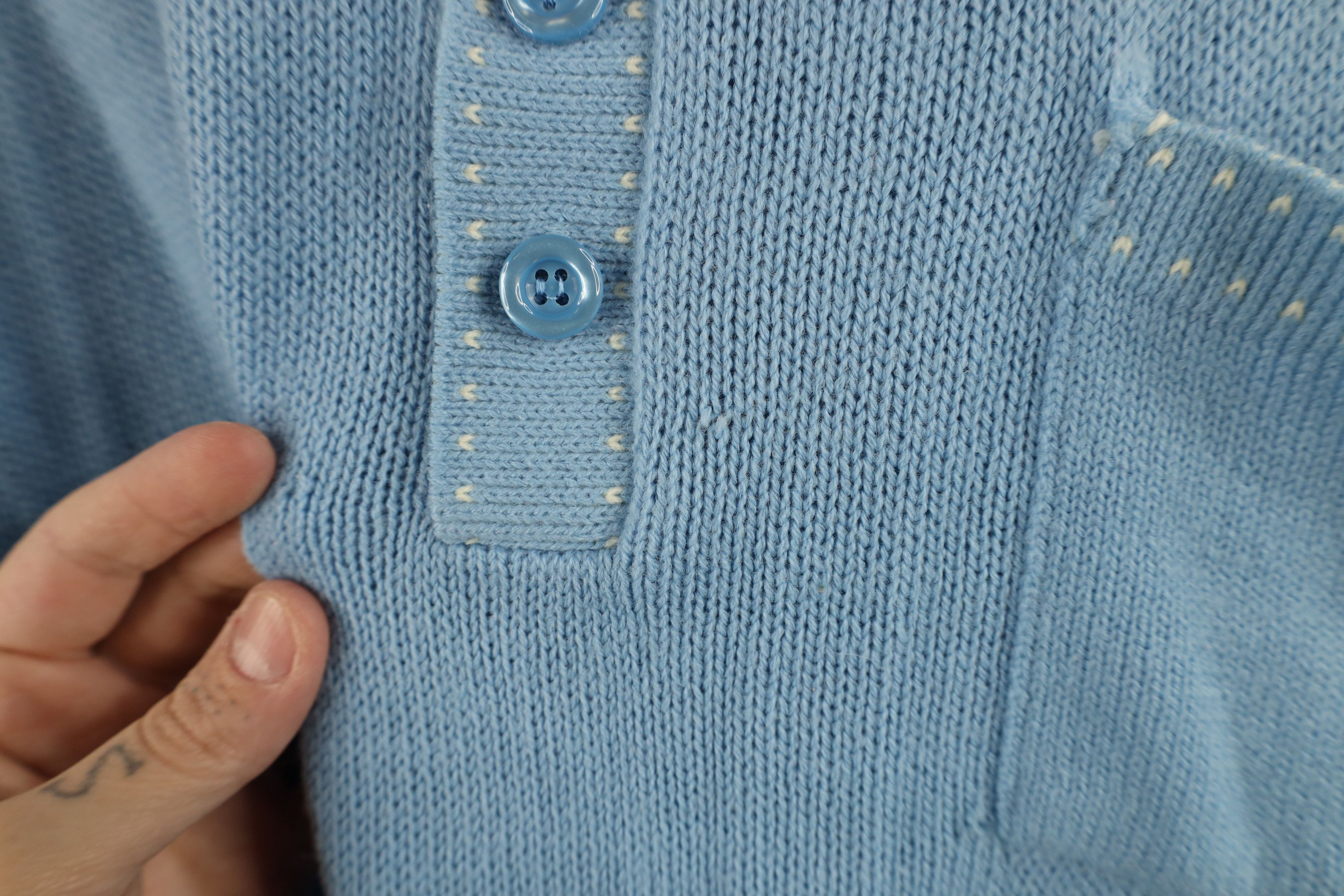 Vintage Vintage 70s Streetwear Knit Sweater Carolina Blue Acrylic Size US M / EU 48-50 / 2 - 4 Thumbnail
