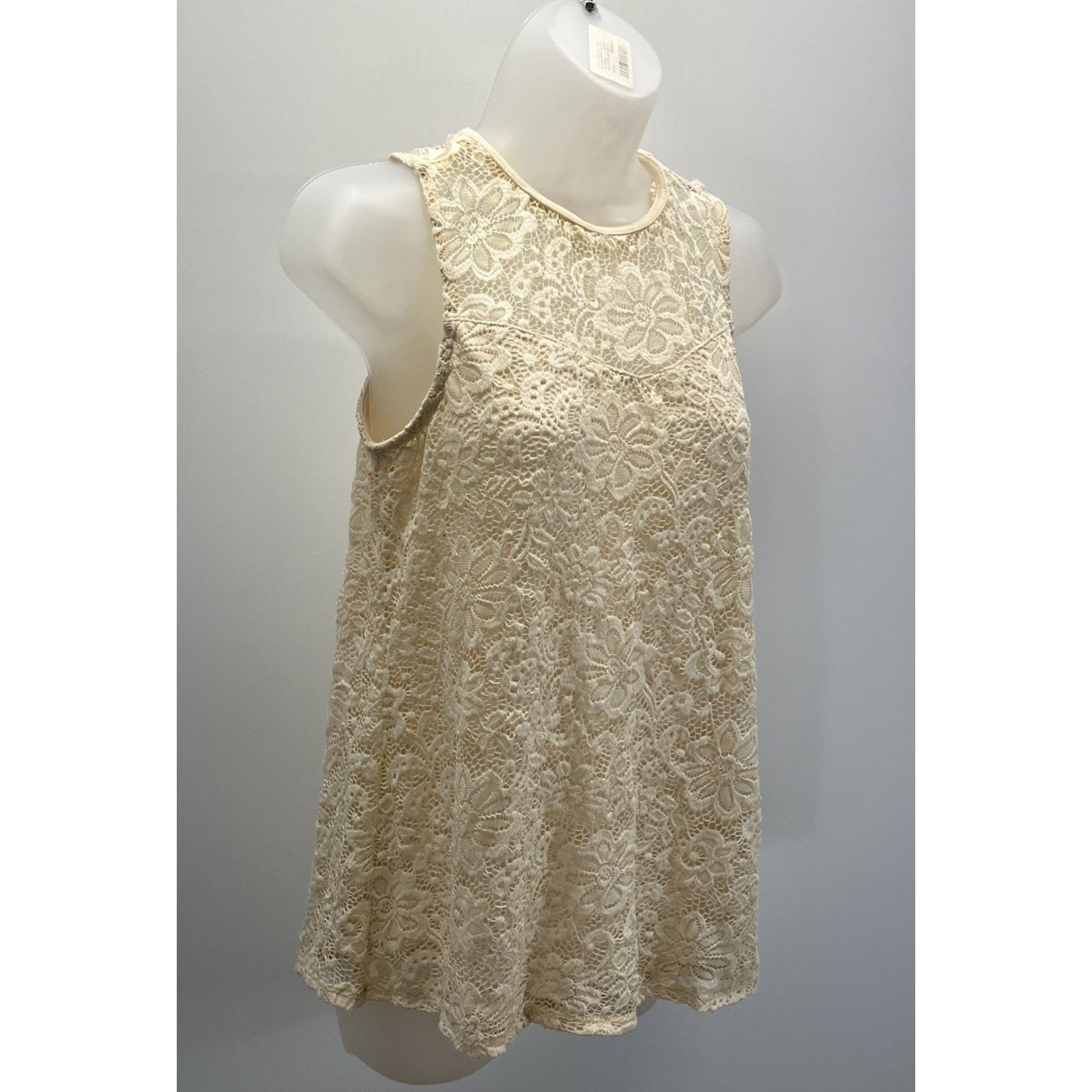 Apt. 9 Apt 9 Size S Womens Cream Color Lined Crotchet Blouse Size S / US 4 / IT 40 - 3 Thumbnail