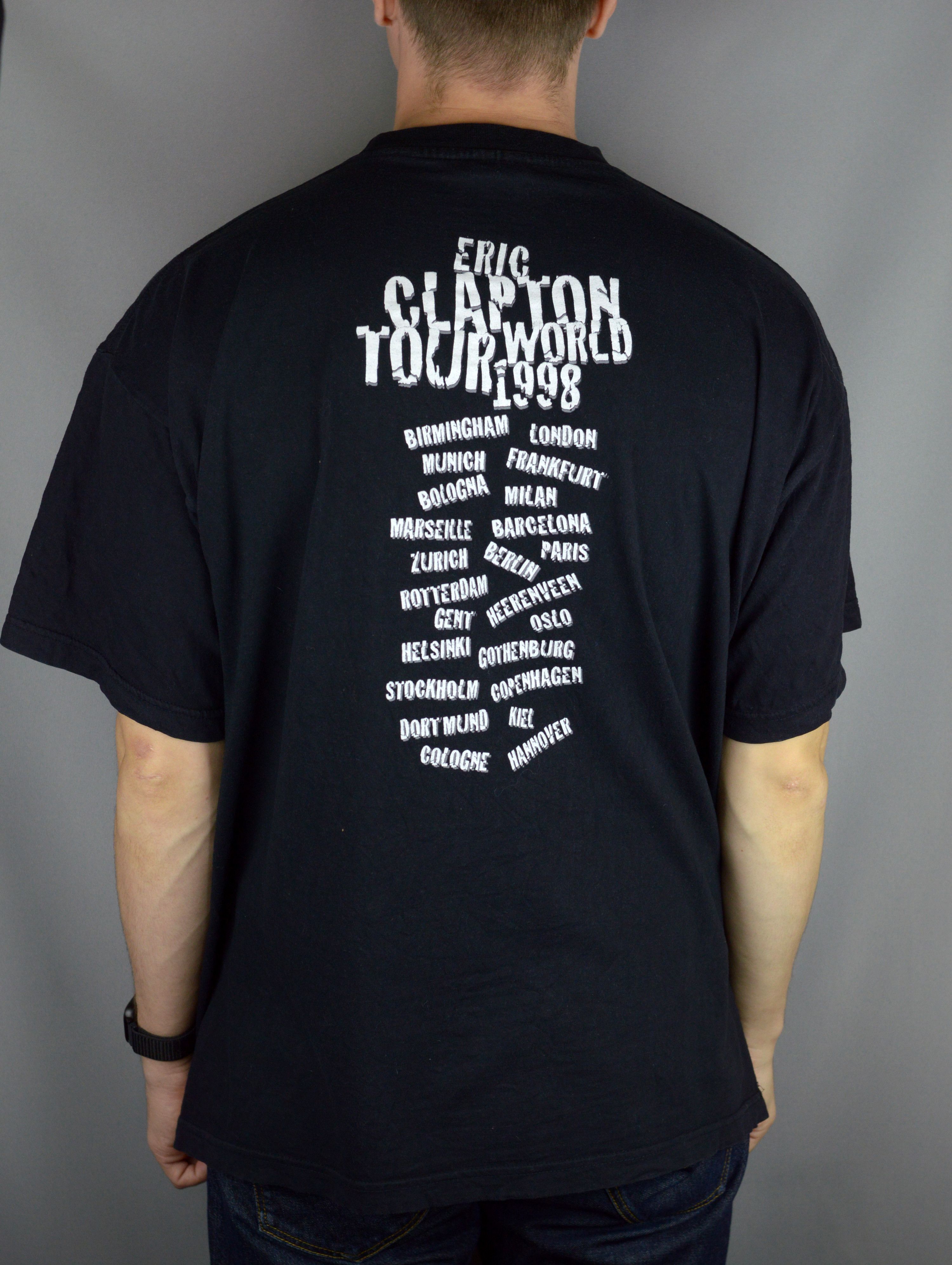 Vintage Vintage Eric Clapton 1998 World Tour t shirt Size US XL / EU 56 / 4 - 2 Thumbnail