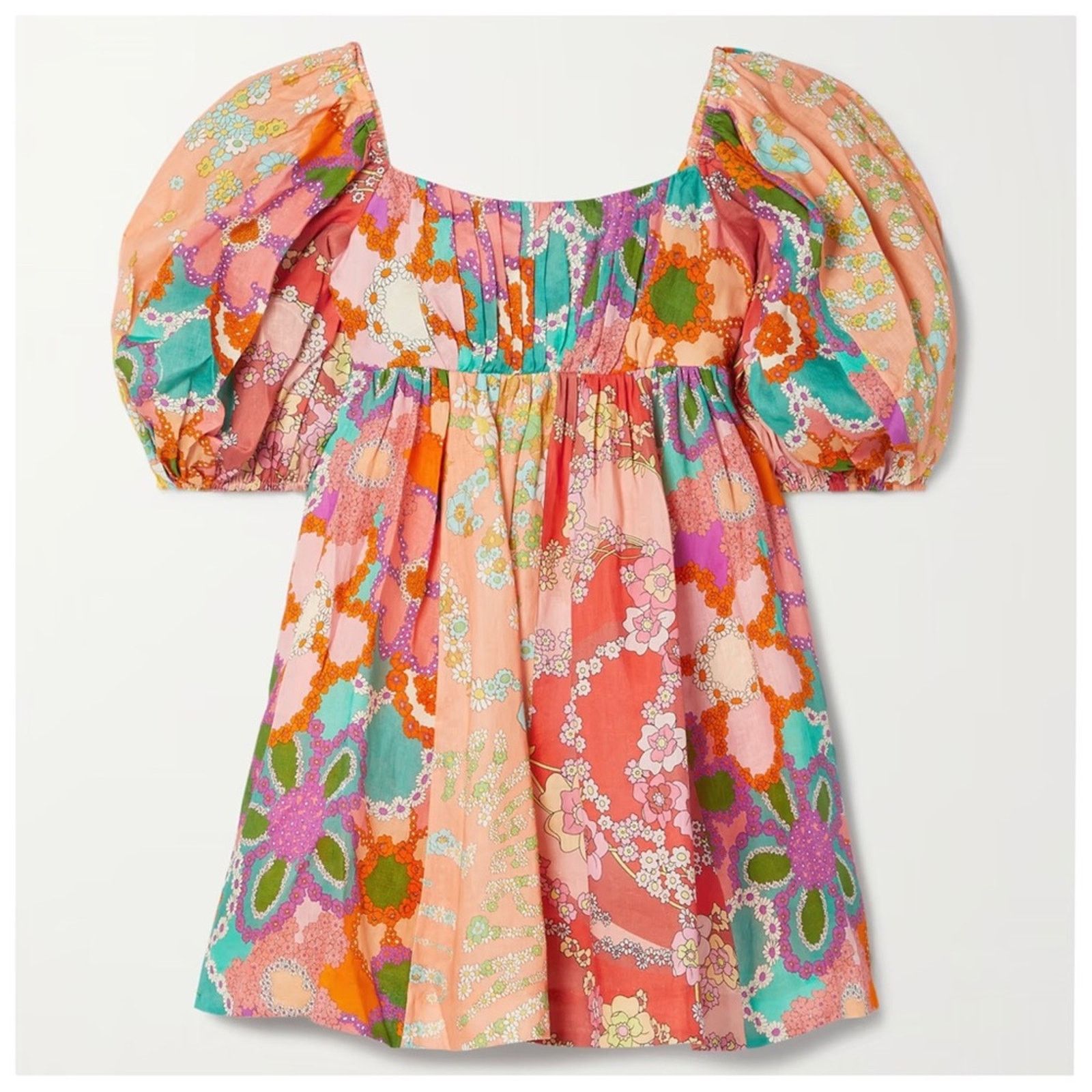 NEW Zimmermann Lola Paneled Floral Mini Dress AU 0 US 4