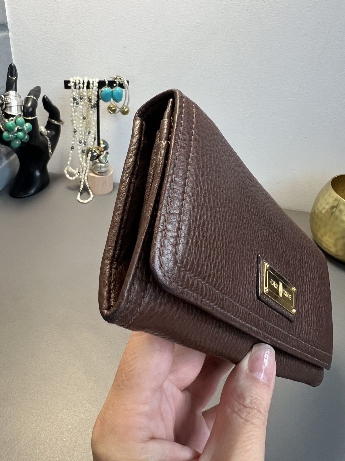 Car Shoe Car Shoe By Prada Leather Wallet Brown Size ONE SIZE - 3 Thumbnail
