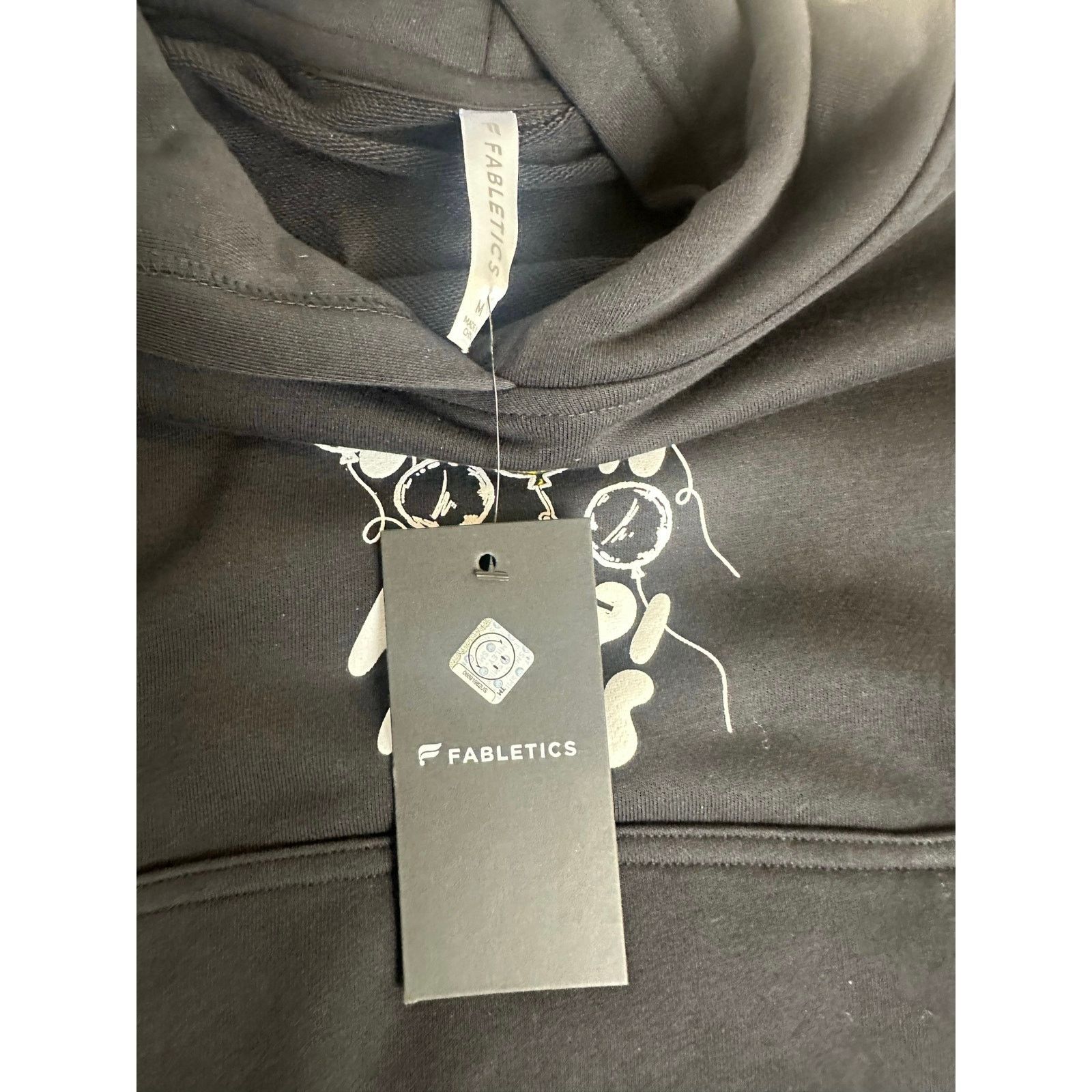 Fabletics Fabletics x S.W. Smiley Cotton Black Hoodie - Size M - New Size US M / EU 48-50 / 2 - 9 Thumbnail