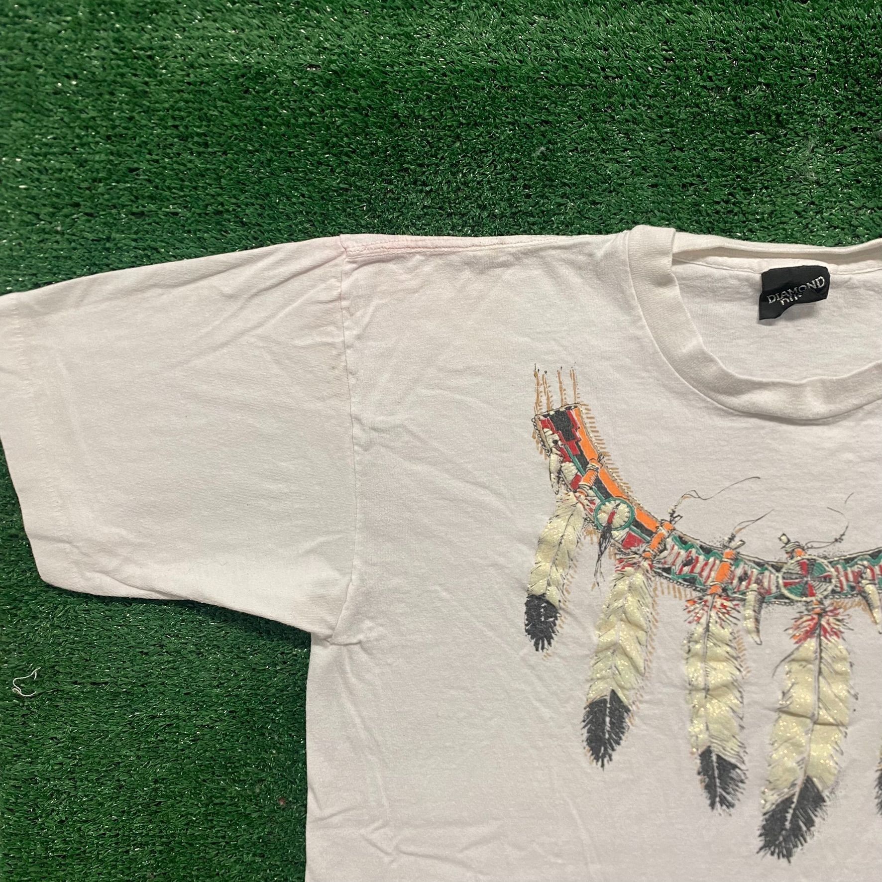 Vintage Vintage 80s Native American Shirt Tribal Glitter Western Tee Size US XL / EU 56 / 4 - 2 Thumbnail
