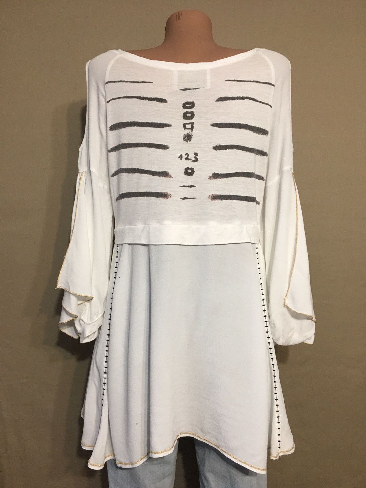 Other ELISA CAVALETTI by DANIELA DALLAVALLE Cotton Designer Blouse Size M / US 6-8 / IT 42-44 - 8 Thumbnail