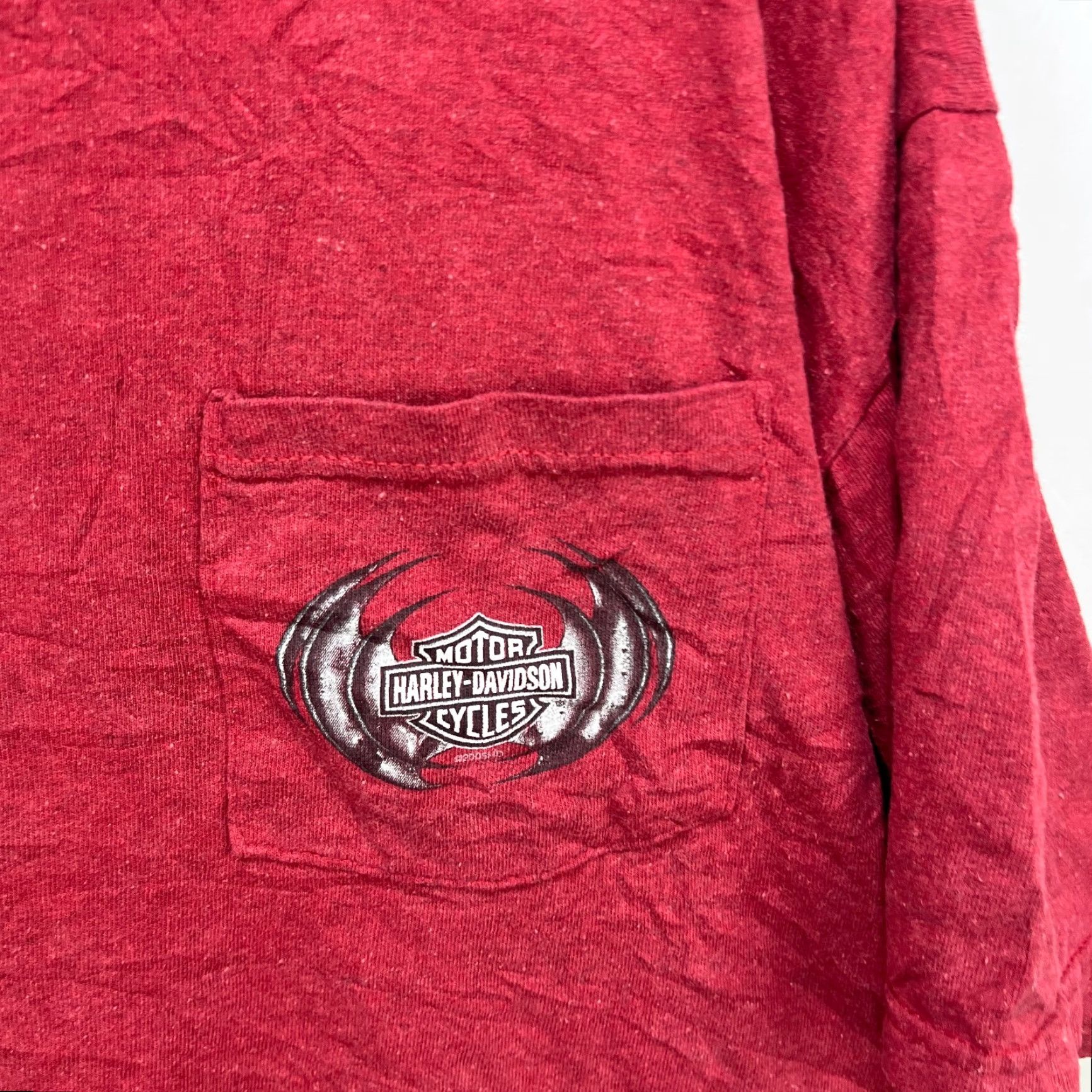 Harley Davidson VINTAGE Harley-Davidson T-Shirt XL Red Cotton Crew Neck Short Sleeve Men Size US XL / EU 56 / 4 - 4 Thumbnail