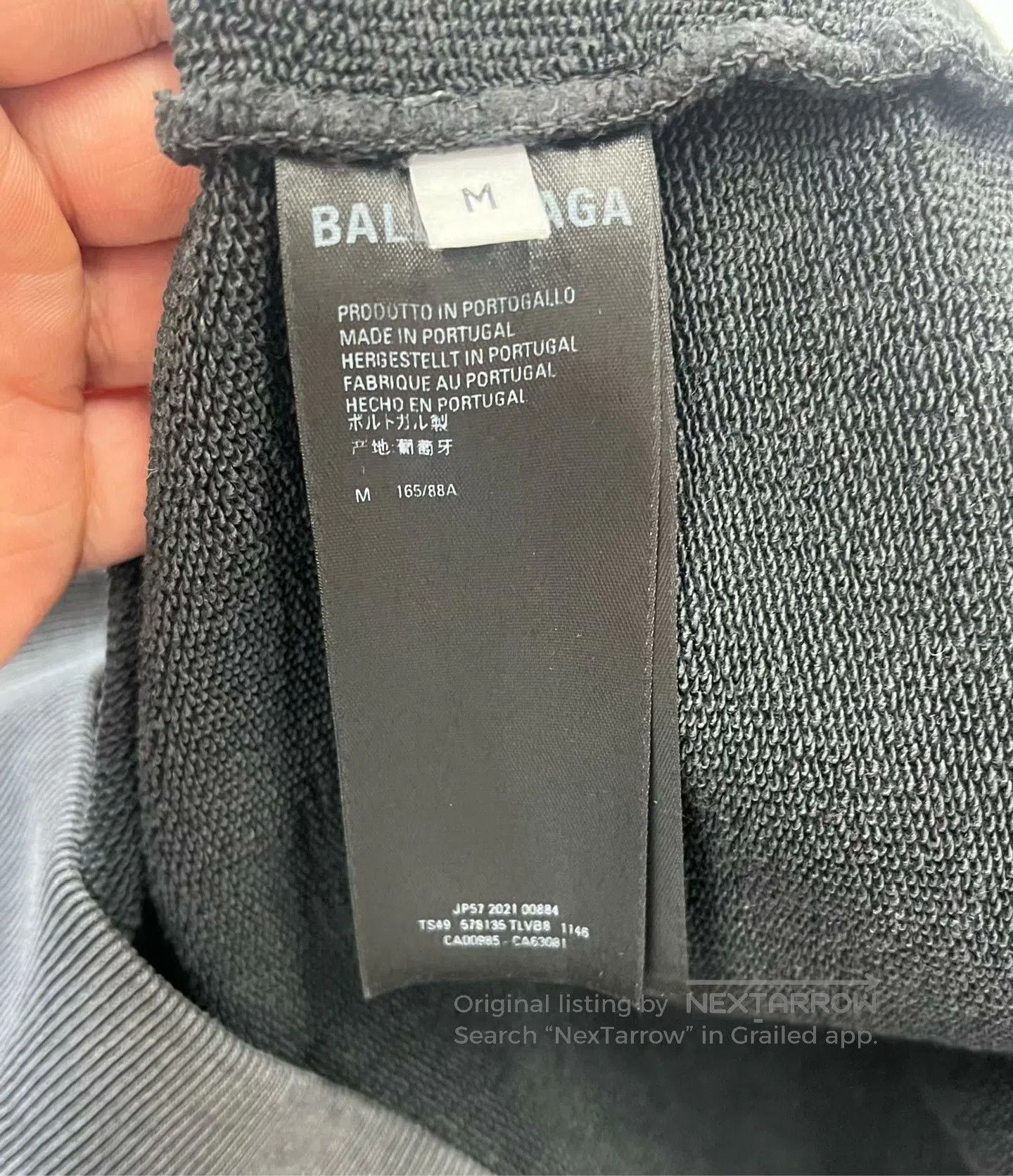 Balenciaga Balenciaga Grey Washed Distressed Embroidered Logo Hooded Size US M / EU 48-50 / 2 - 4 Thumbnail