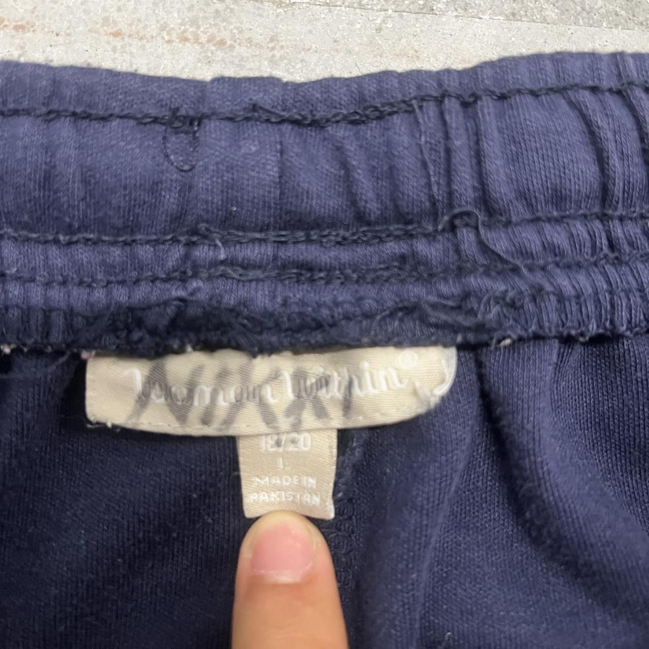 Japanese Brand × Vintage Vintage Y2K/2000s Baggy Navy Blue Sweatpants with pockets! Size US 36 / EU 52 - 7 Thumbnail