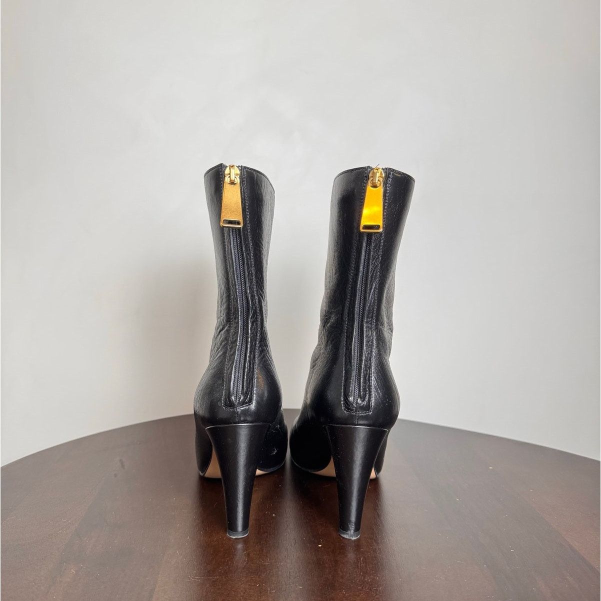 Bottega Veneta Bottega Veneta Round Toe Leather Boots - Size 36.5 Size US 6.5 / IT 36.5 - 5 Thumbnail