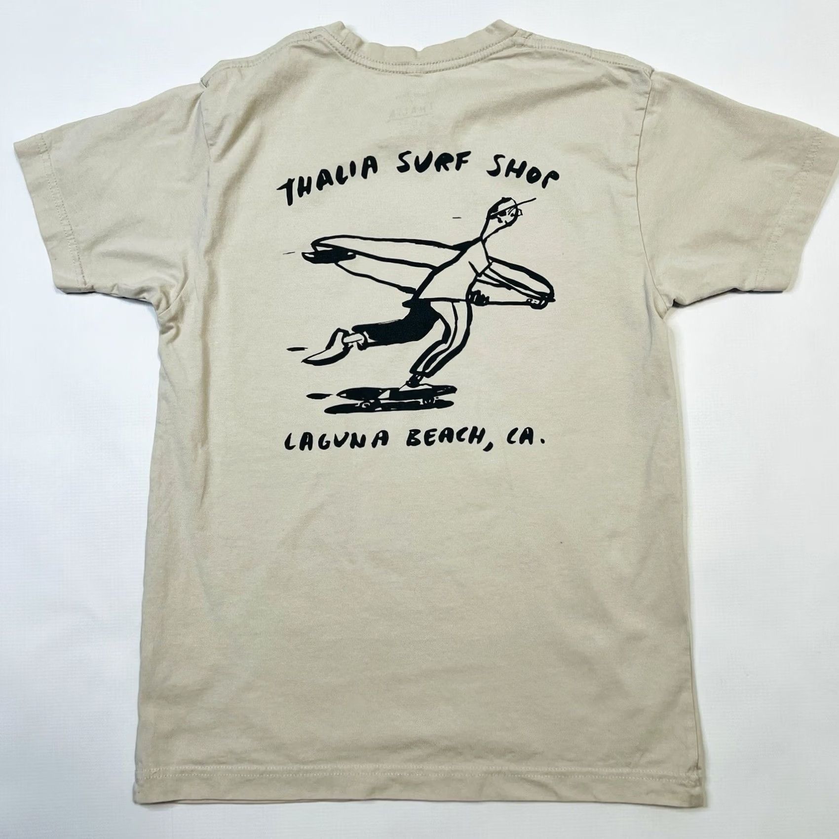 Vintage VINTAGE Thalia Surf Laguna Beach California Graphic Shirt S Beige Surfs Up Mens Shirt Size US S / EU 44-46 / 1 - 2 Thumbnail