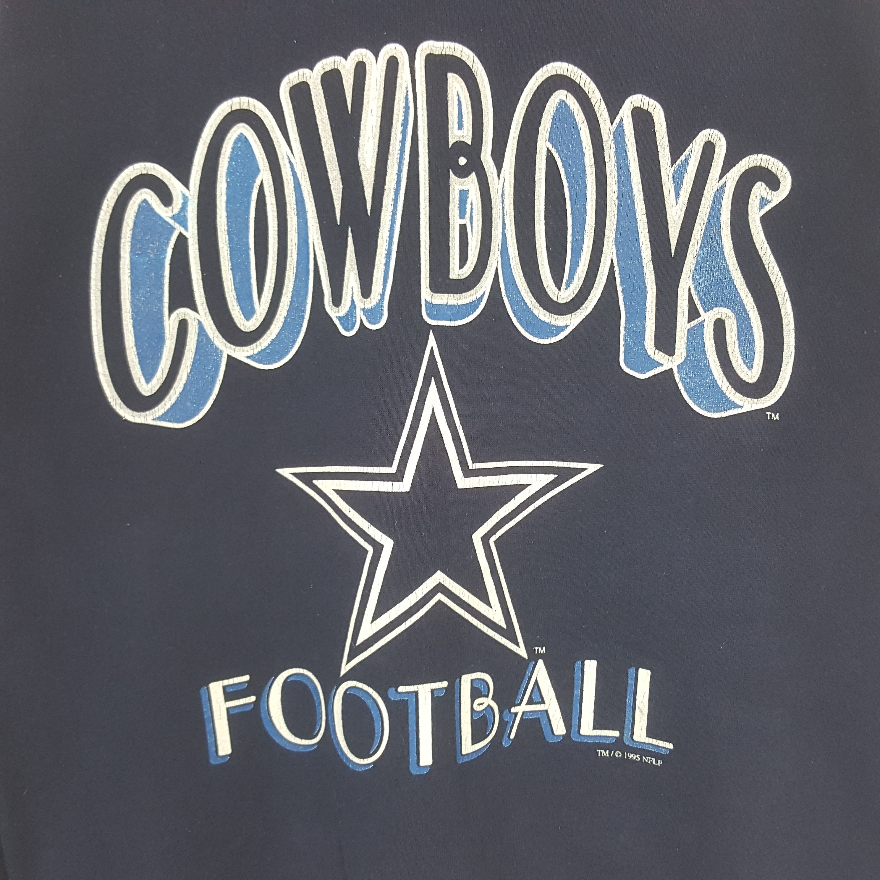 NFL × Vintage Vintage 90s Cowboys Football Dallas Sports Sweatshirt C290N9 Size US M / EU 48-50 / 2 - 2 Thumbnail
