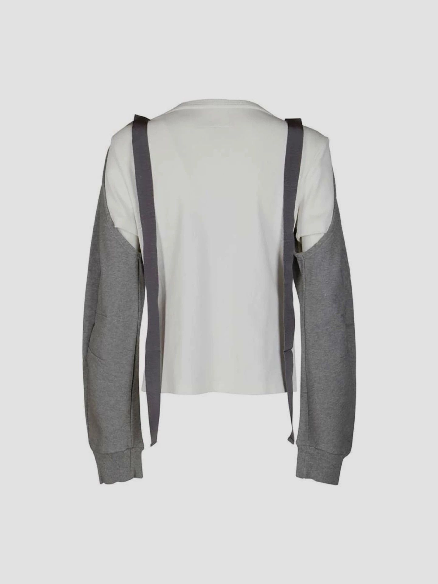MM6 MM6 S/S21 Deconstructed Sweatshirt White & Gray S Size S / US 4 / IT 40 - 7 Thumbnail