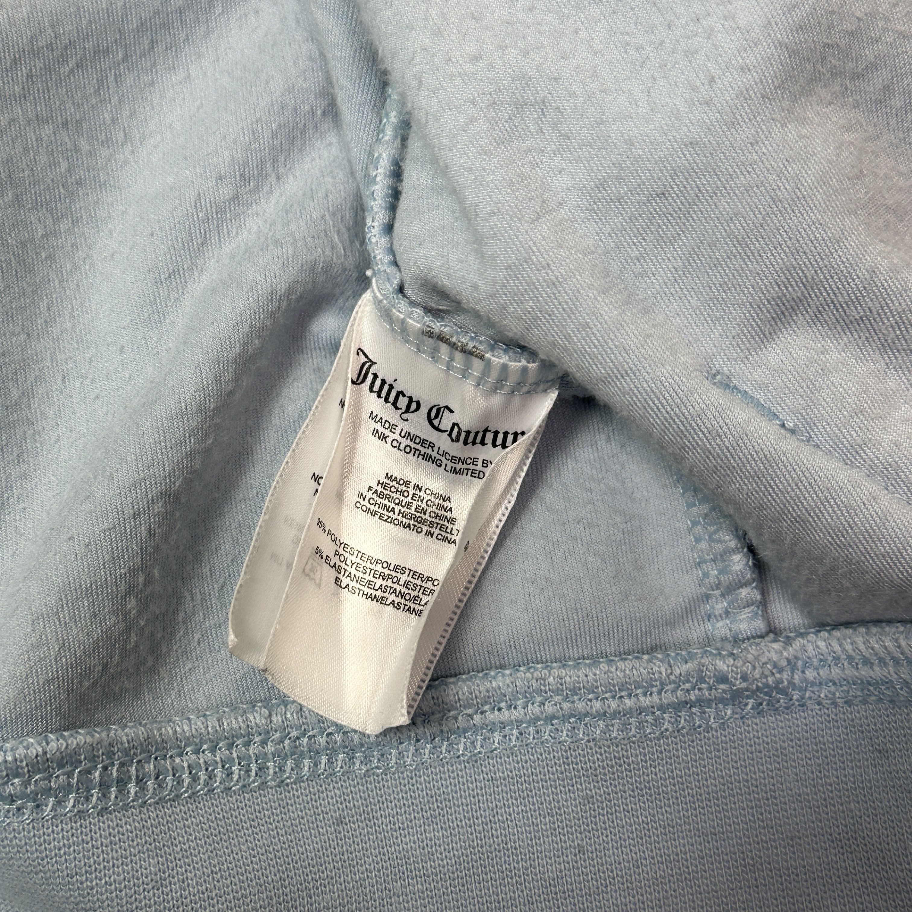 Juicy Couture Vintage Velvet Baby Blue Juicy Couture Zip Hoodie Y2K Size S / US 4 / IT 40 - 6 Thumbnail
