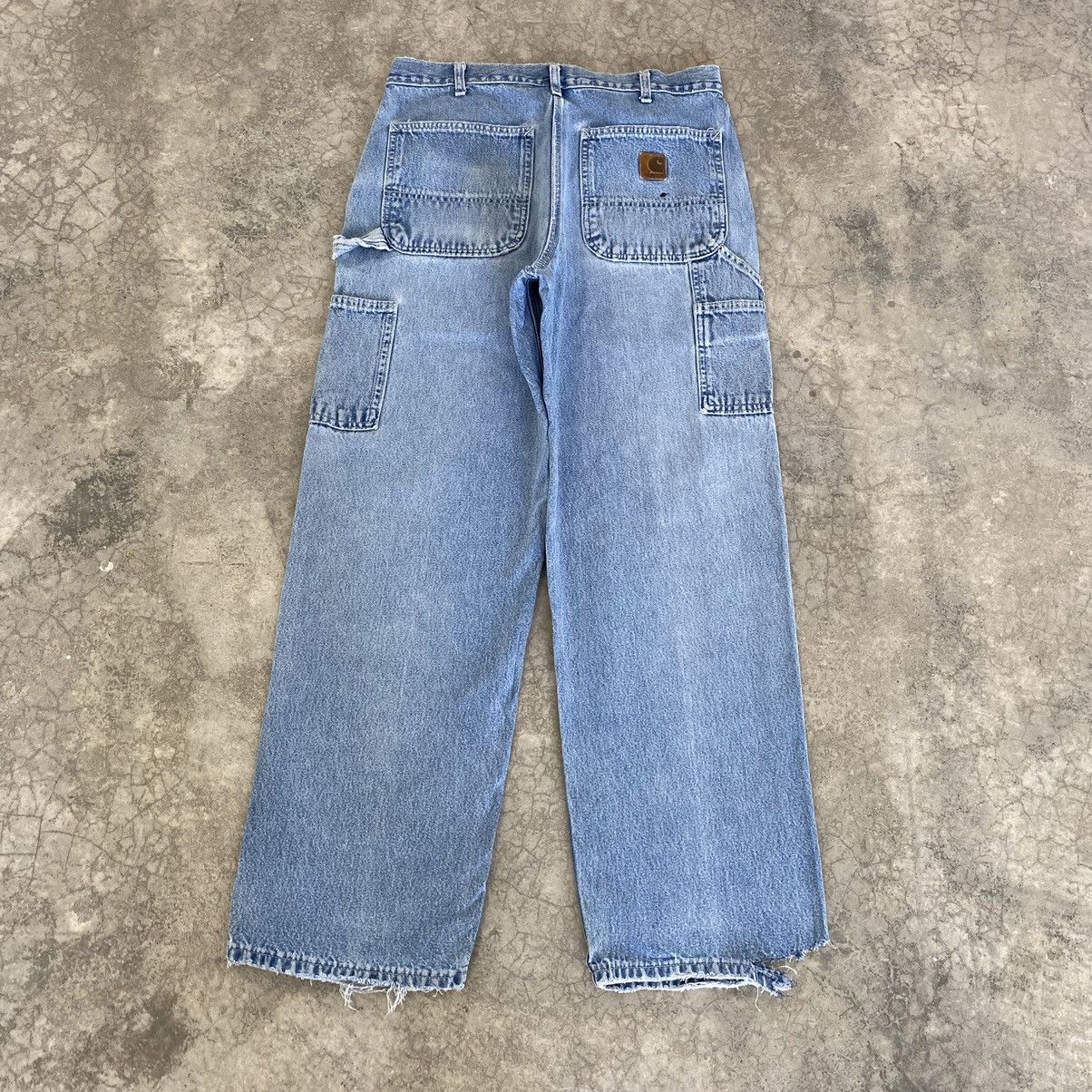 Carhartt Size 31x29 VTG Carhartt Faded Blue Carpenter Denim Jeans Size US 31 - 13 Thumbnail