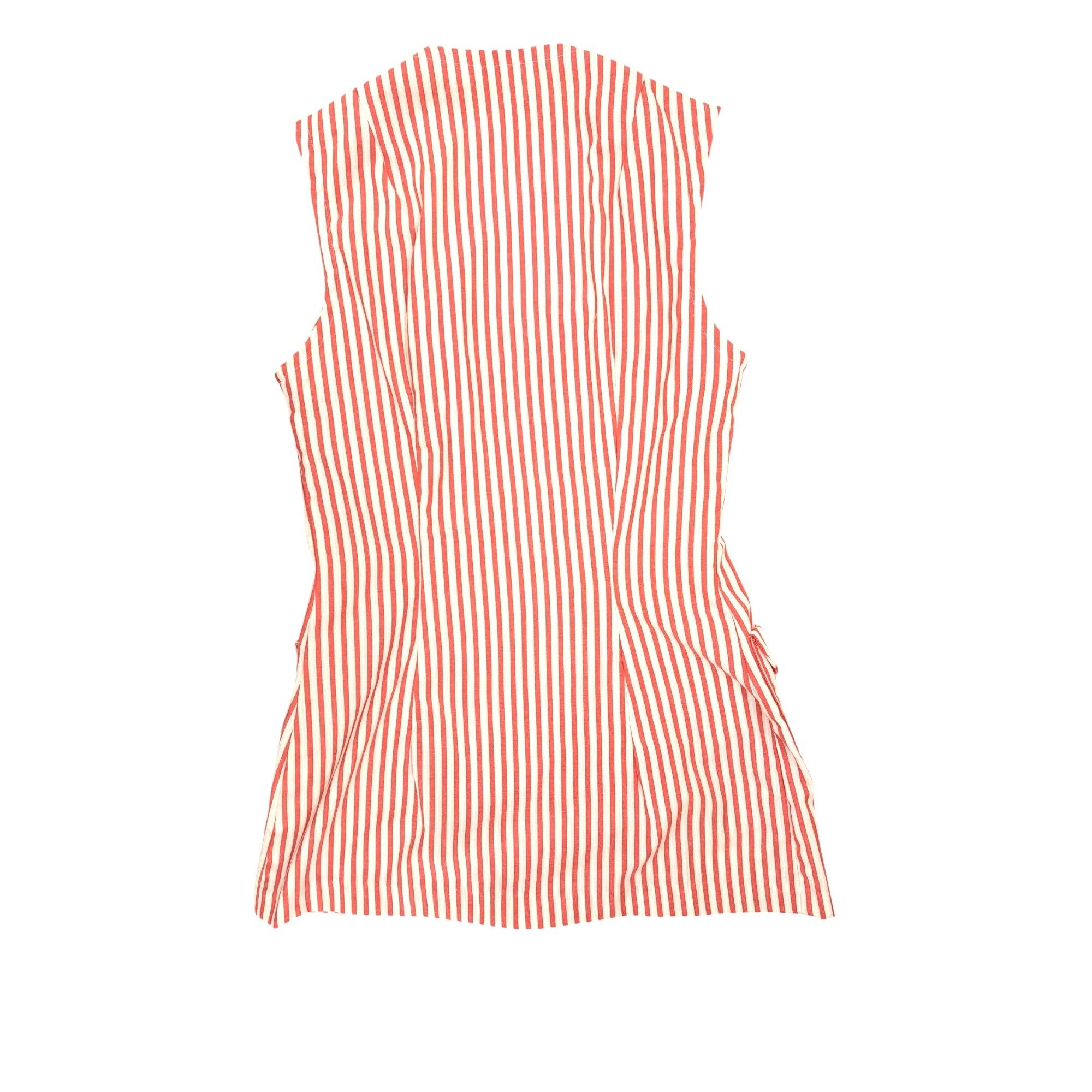 Imperial Vintage Candy Striper Uniform 1970s Red White Top Pants Hat Size S / US 4 / IT 40 - 6 Thumbnail