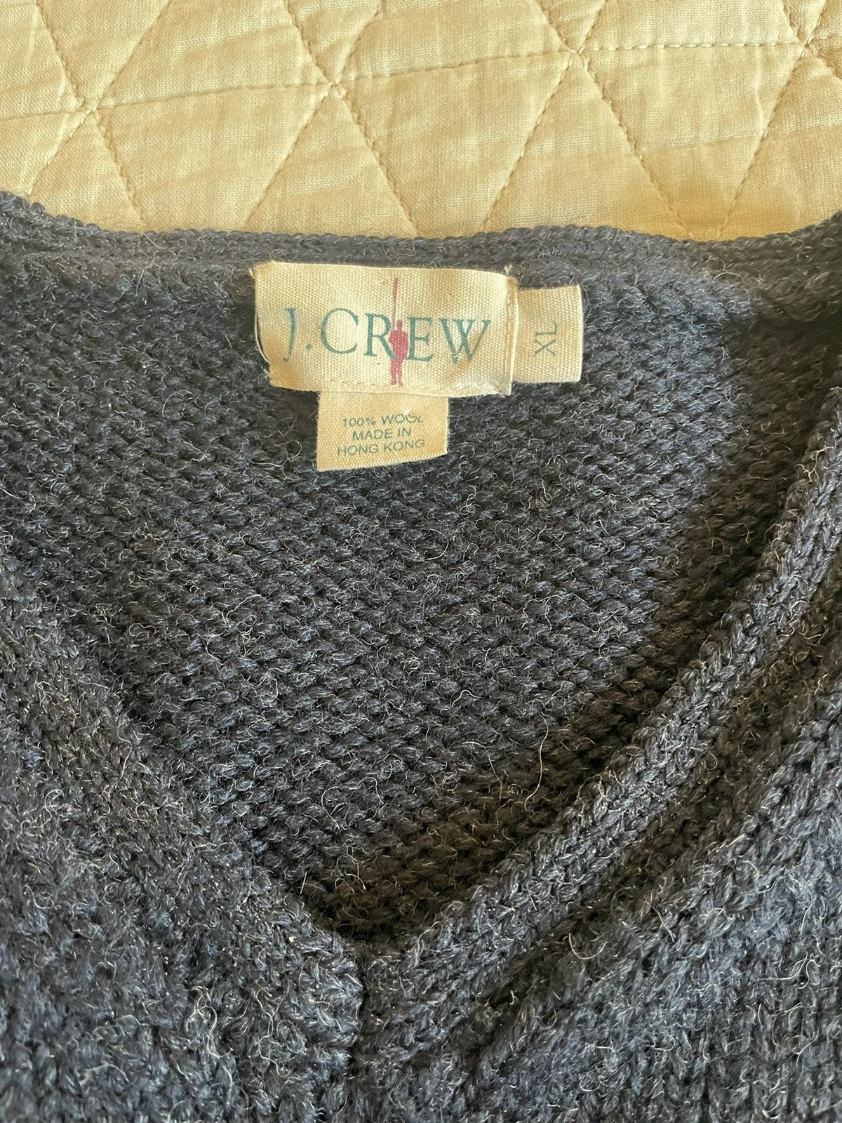 J.Crew × Vintage Wool V-Neck Sweater Size XL / US 12-14 / IT 48-50 - 2 Thumbnail