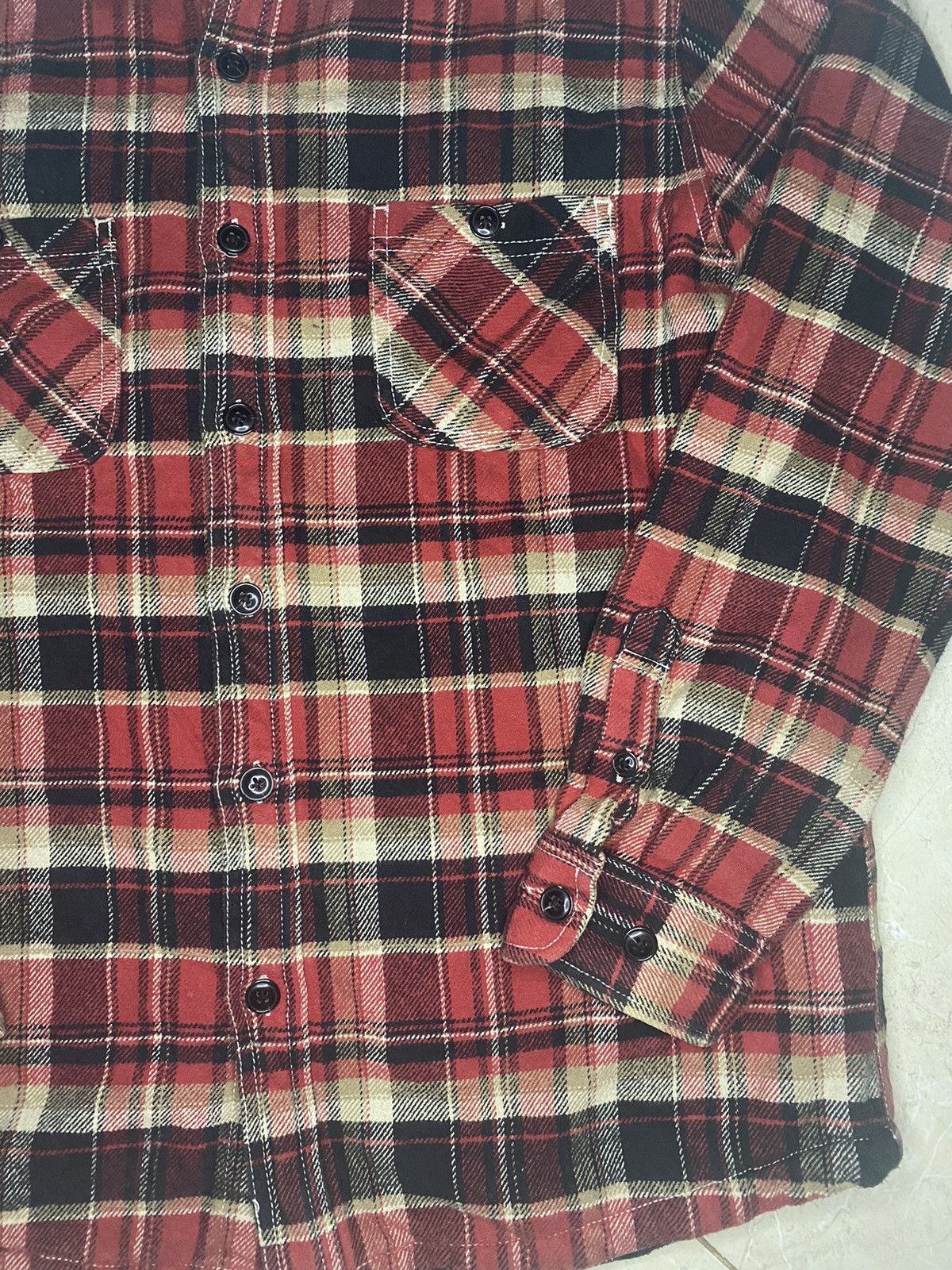 Flannel Japanese Restoration Flannel Fleece-Lined Button Up Shirt Size US L / EU 52-54 / 3 - 3 Thumbnail
