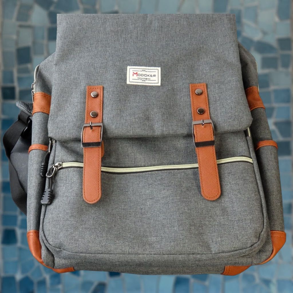 Vintage Modoker Fashionbags Travel Laptop 15" Gray Backpack Womens NWOT Travel Gray Backpack Women Size ONE SIZE - 1 Thumbnail
