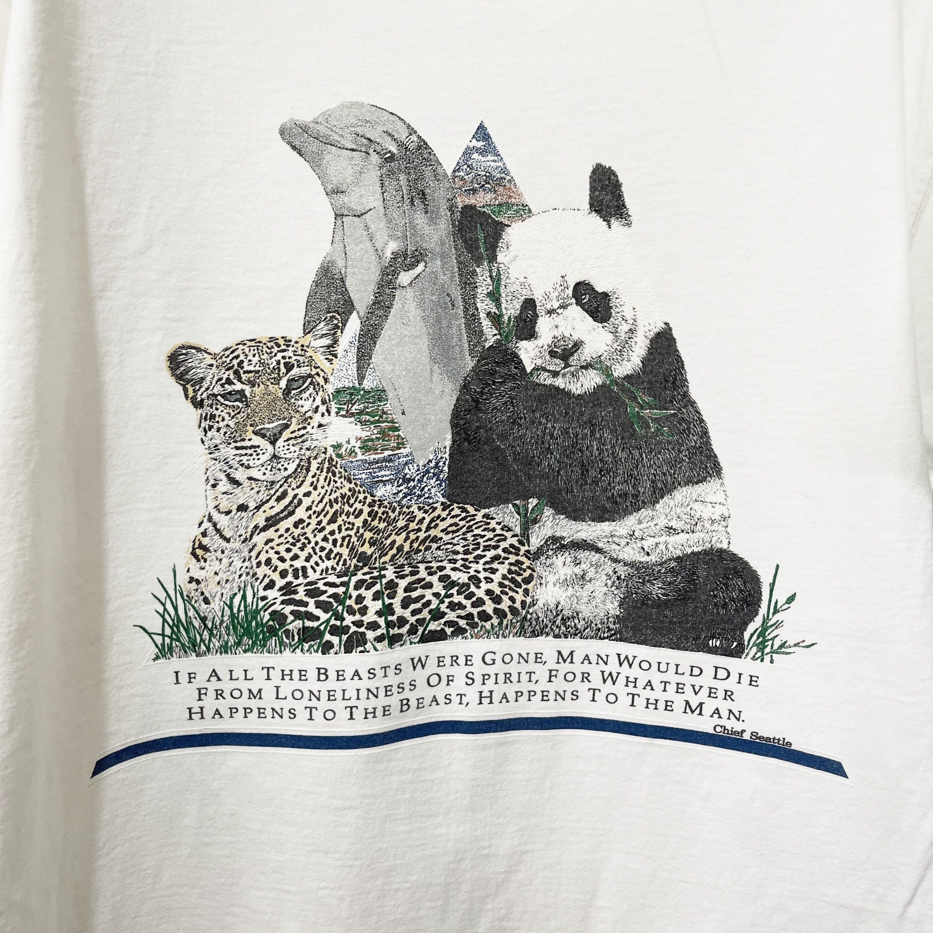 Vintage Vintage 90s Wildlife Conservation T-Shirt Size US M / EU 48-50 / 2 - 2 Thumbnail