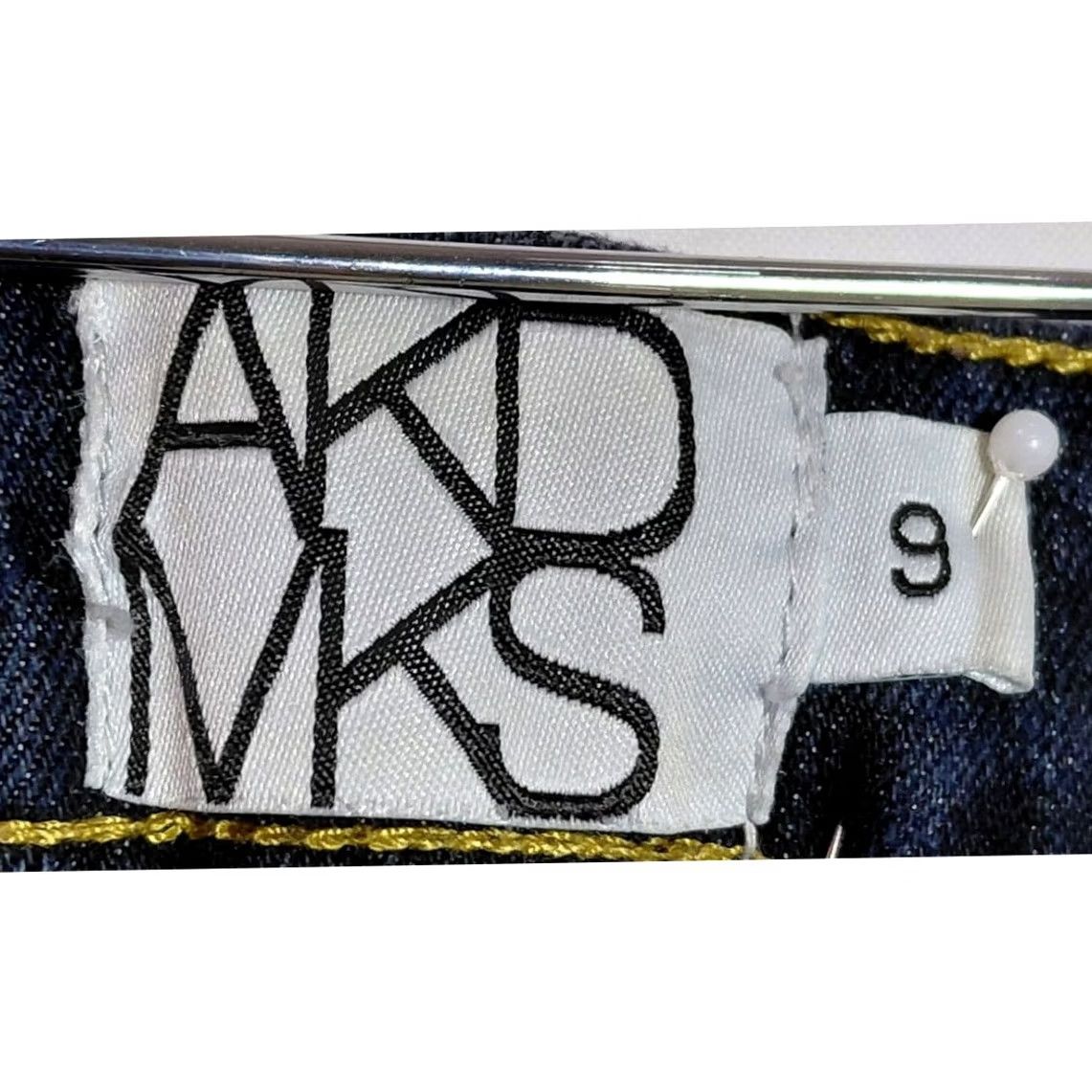 Denime AKDMKS Denim Jeans Blue Solid Regular Women Size 9 Skinny Stretch Embroidered Button Size 30" / US 8 / IT 44 - 5 Thumbnail