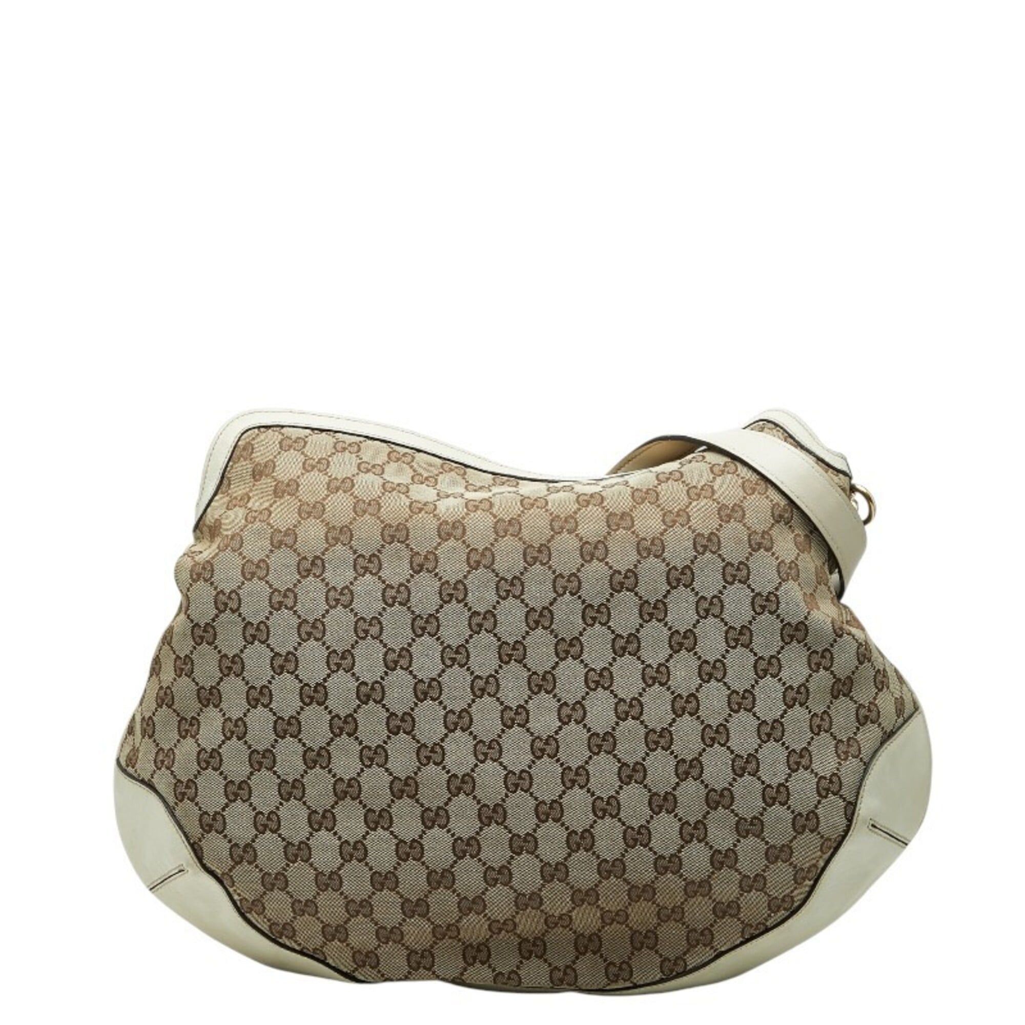 Gucci Gucci One-Shoulder Shoulder Bag, Beige/Ivory Canvas Leather, Women's GUCCI Size ONE SIZE - 1 Thumbnail