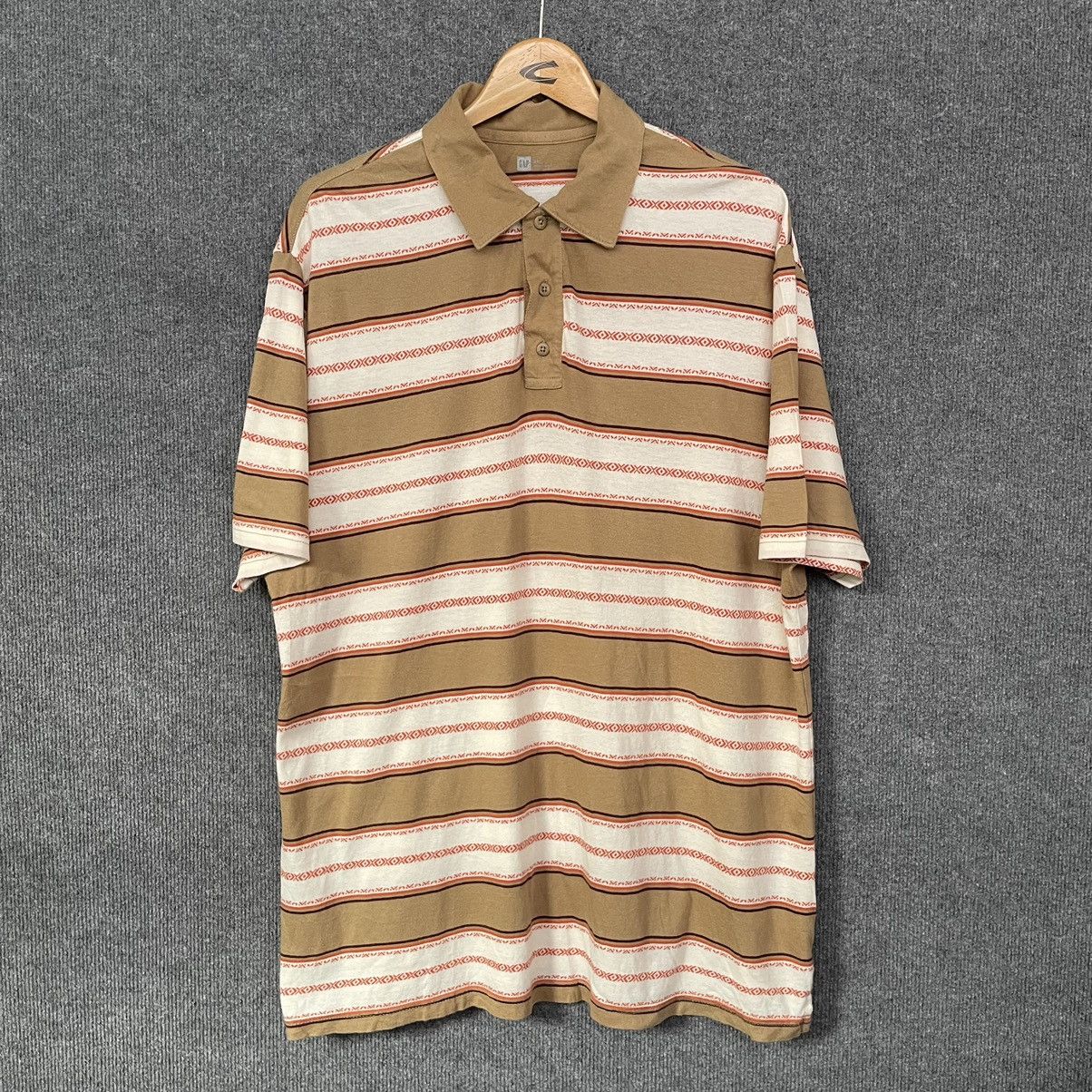 Gap × Vintage Y2K Gap Aztec Motive Polo T Shirt Size US XL / EU 56 / 4 - 1 Thumbnail