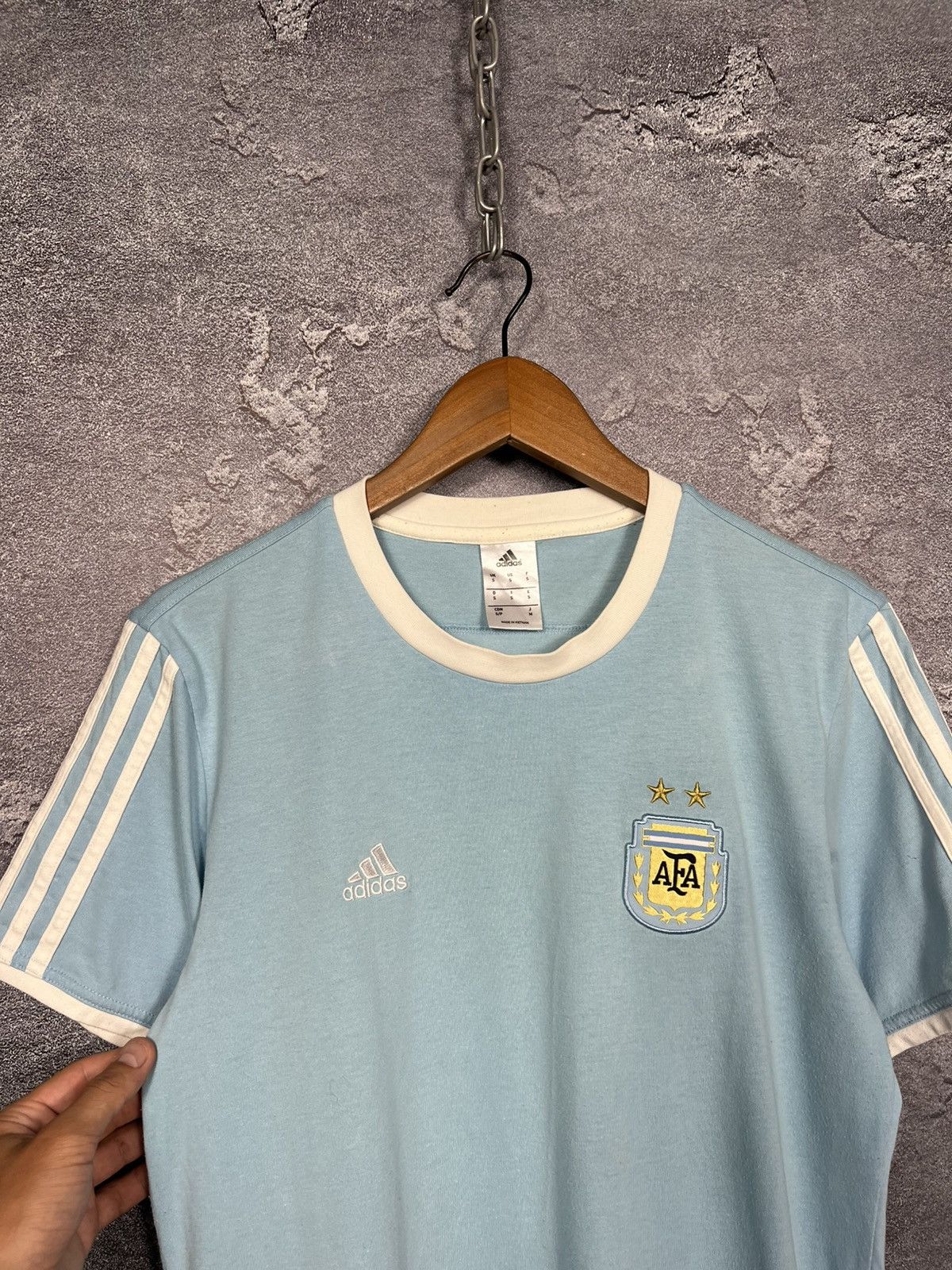 Adidas Vintage 2014 Adidas Argentina #10 Messi Cotton T-shirt Tee Size US S / EU 44-46 / 1 - 3 Thumbnail