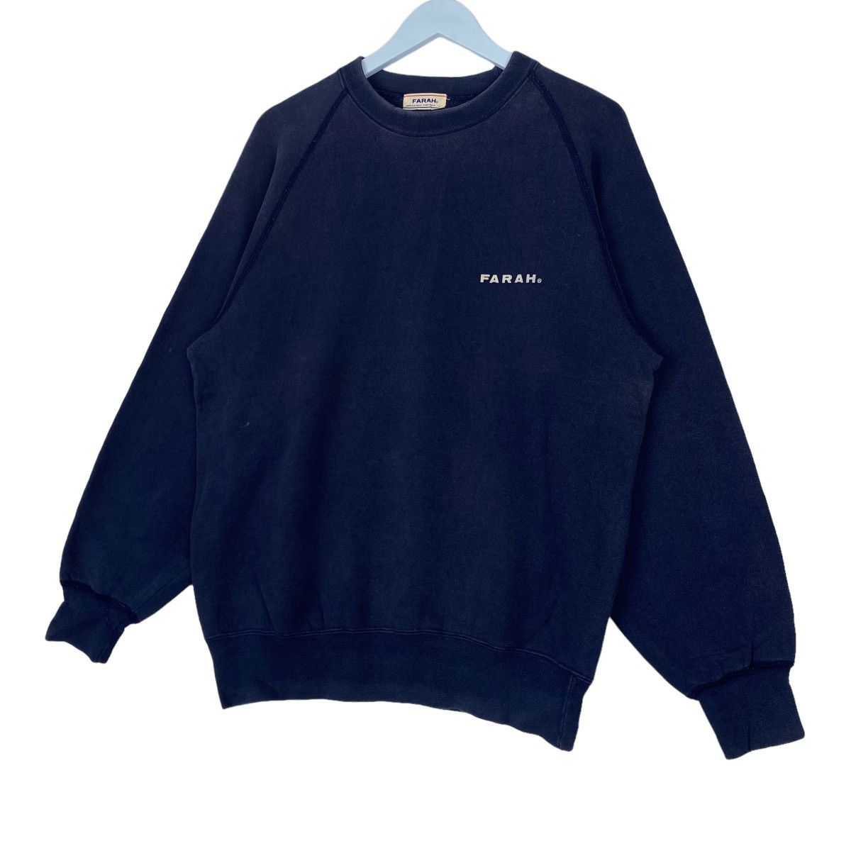 Farah × Vintage Vintage Farah Small Embroidered Logo Crewneck Sweatshirt Size L / US 10 / IT 46 - 2 Thumbnail