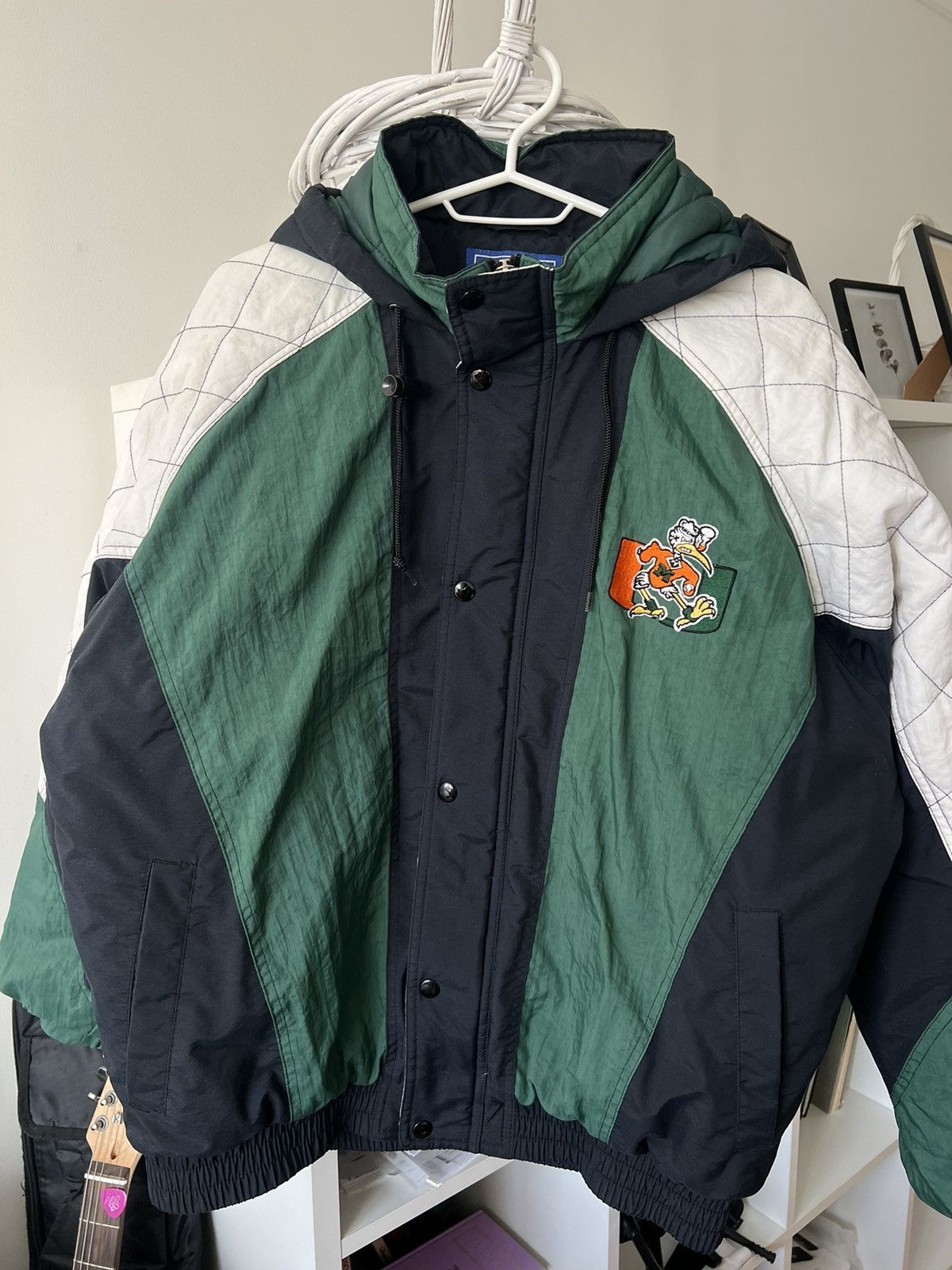 Starter × Vintage Starter Miami University Hurricanes Bomber Jacket Size US M / EU 48-50 / 2 - 6 Thumbnail