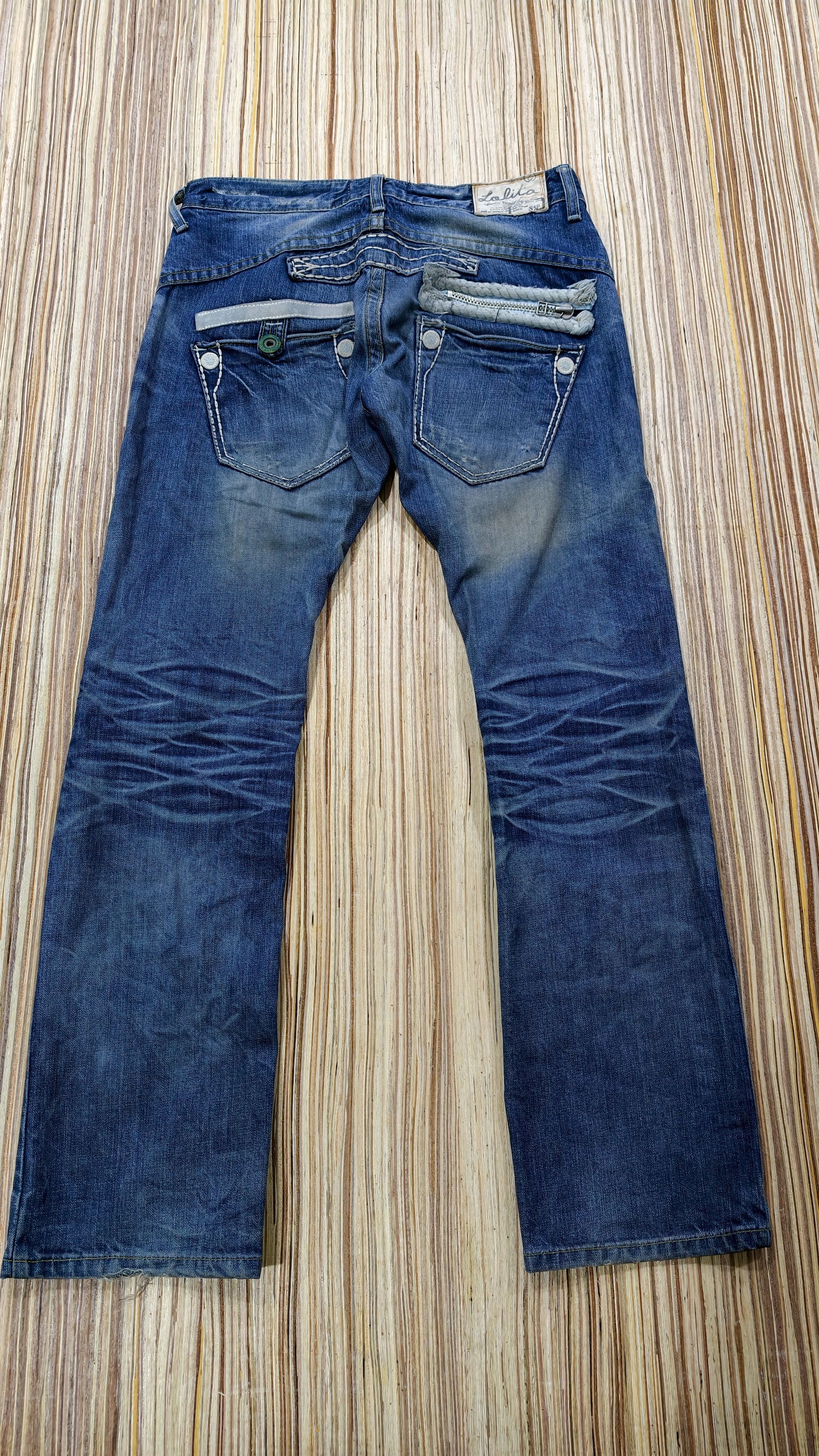 Japanese Brand vintage lolita flare denim jeans Size US 33 - 7 Thumbnail