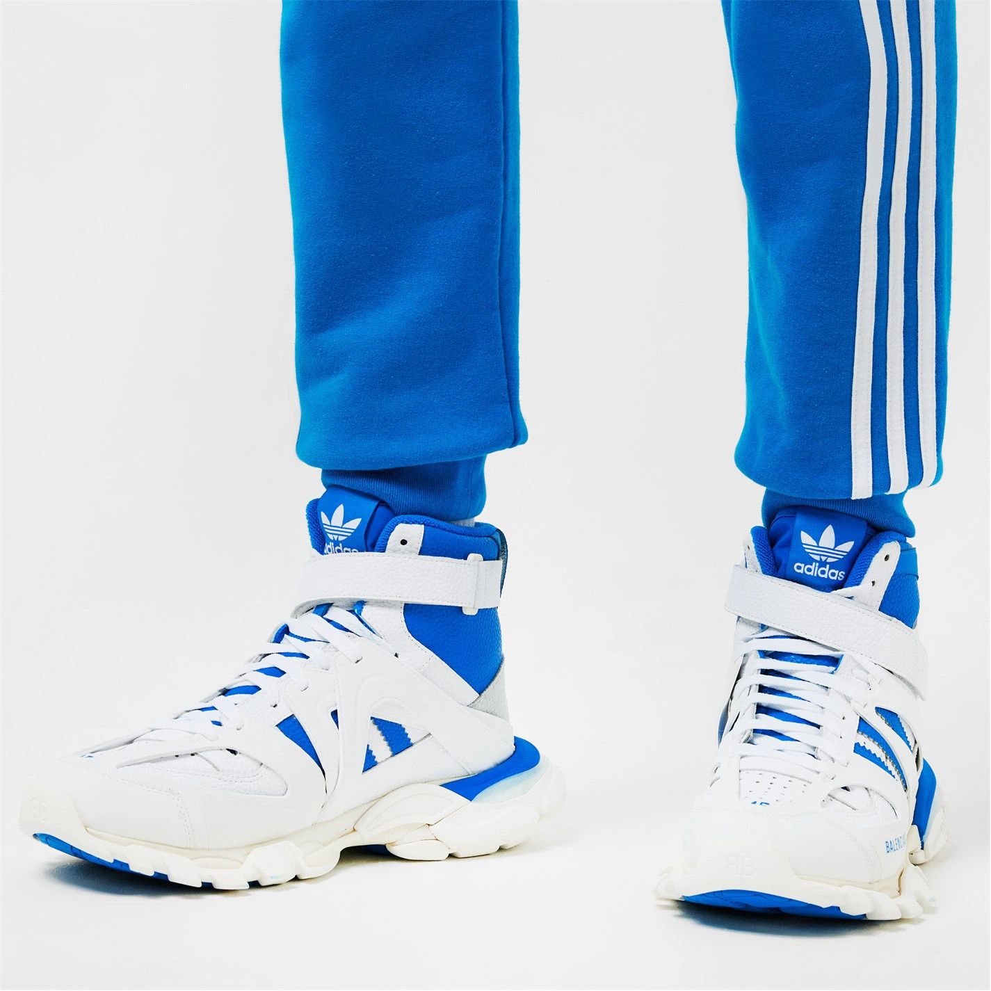 Balenciaga o1g2r1mq0226 High-Top Trainers In White/Blue Size US 12 / EU 45 - 3 Thumbnail