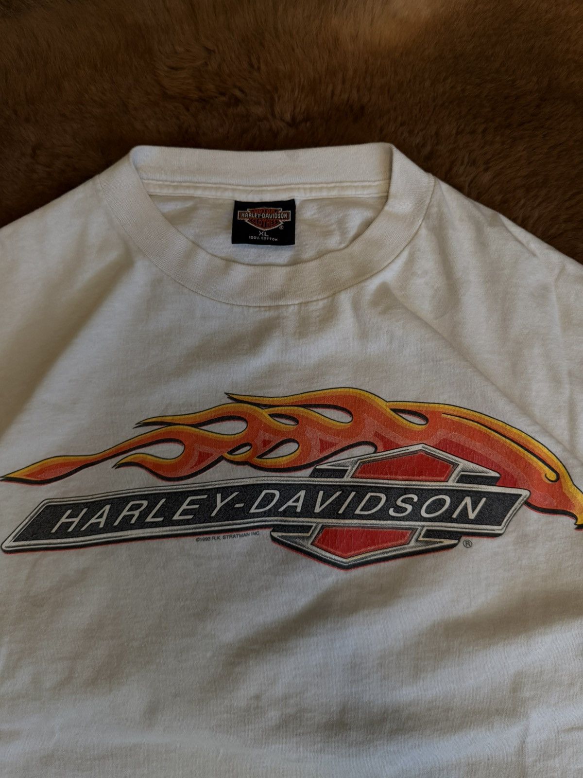 Harley Davidson Vintage 1993 Harley-Davidson flames longsleeve Size US XL / EU 56 / 4 - 3 Thumbnail
