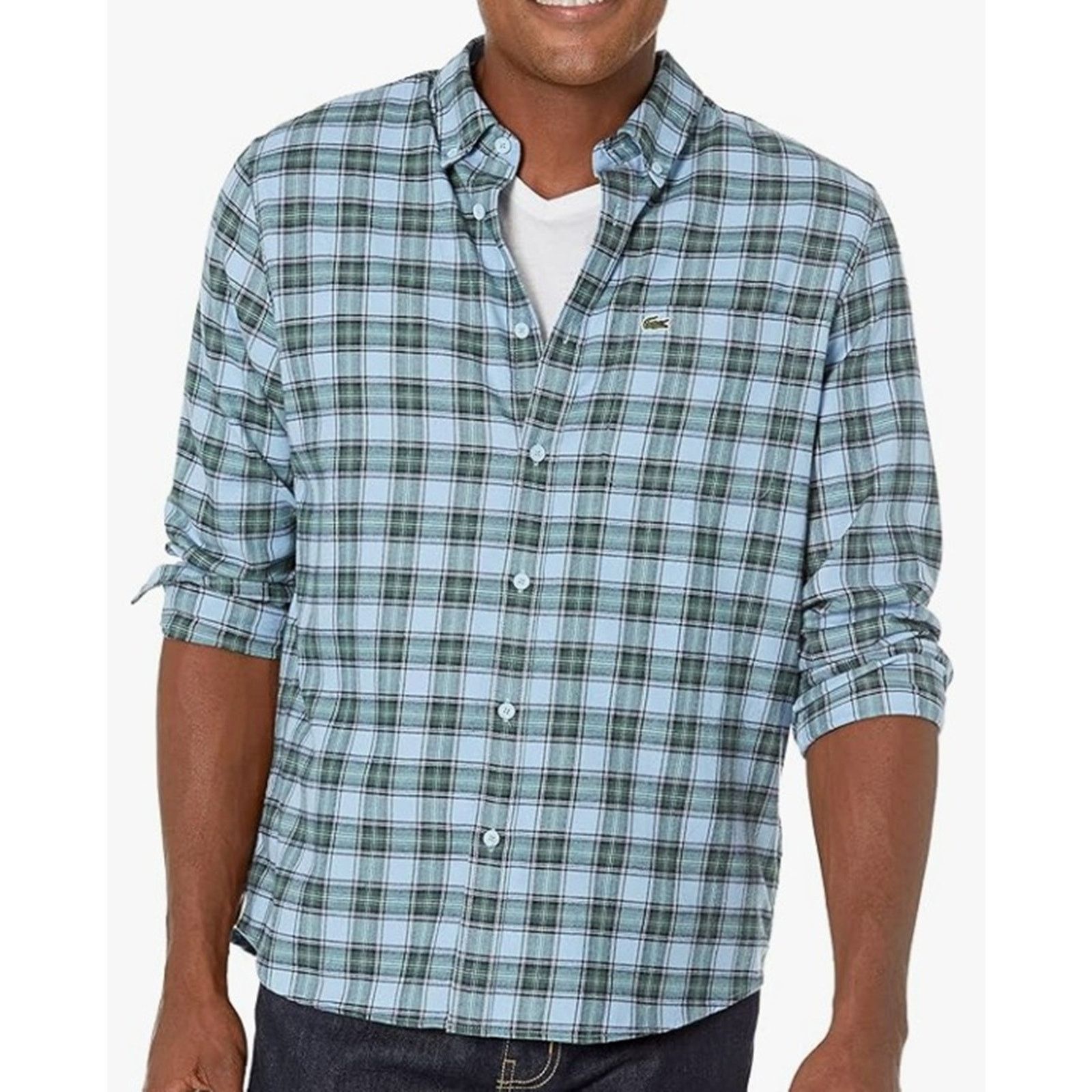 Lacoste Lacoste Men's Classic Long Sleeve Checkered Woven Shirt L Size US L / EU 52-54 / 3 - 1 Thumbnail
